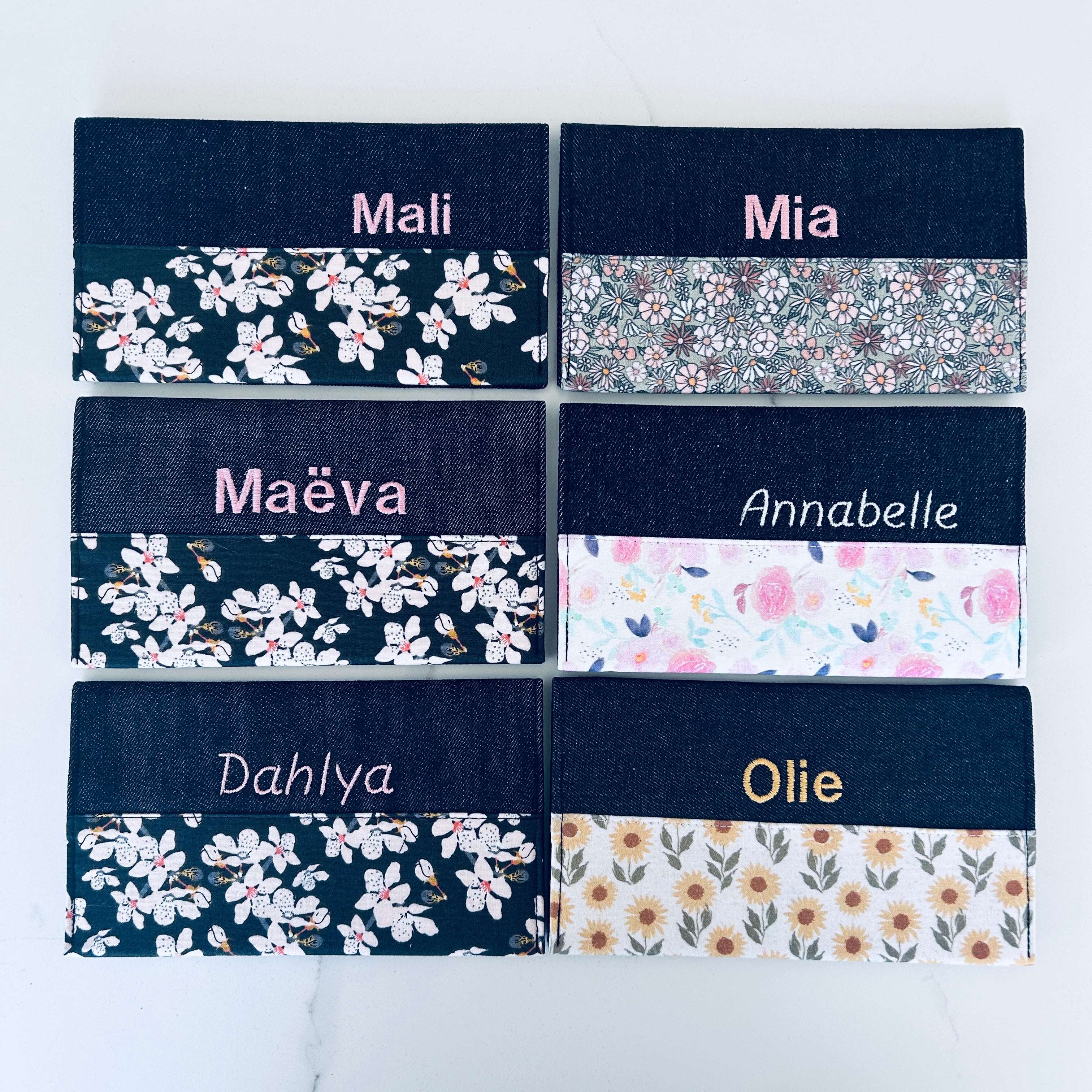 Protèges carnets tels quels fleurs