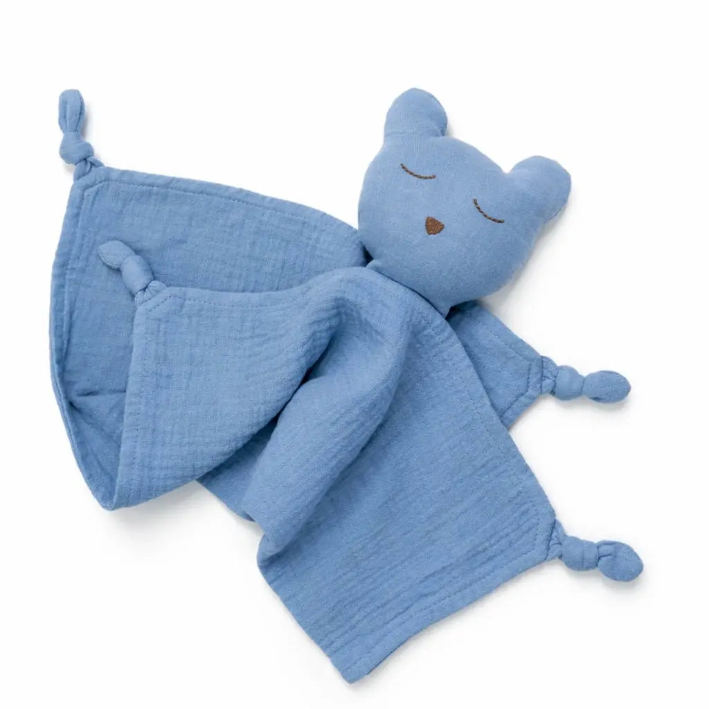 Doudou réconfort ourson bleu Lolikö