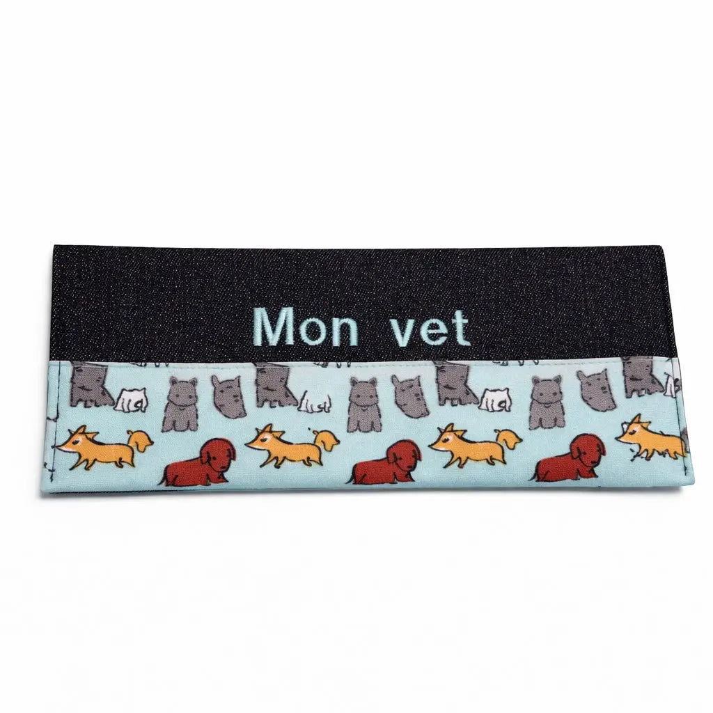 Protège carnet de vétérinaire tel quel Chien bleu Nelly et Cie inc.