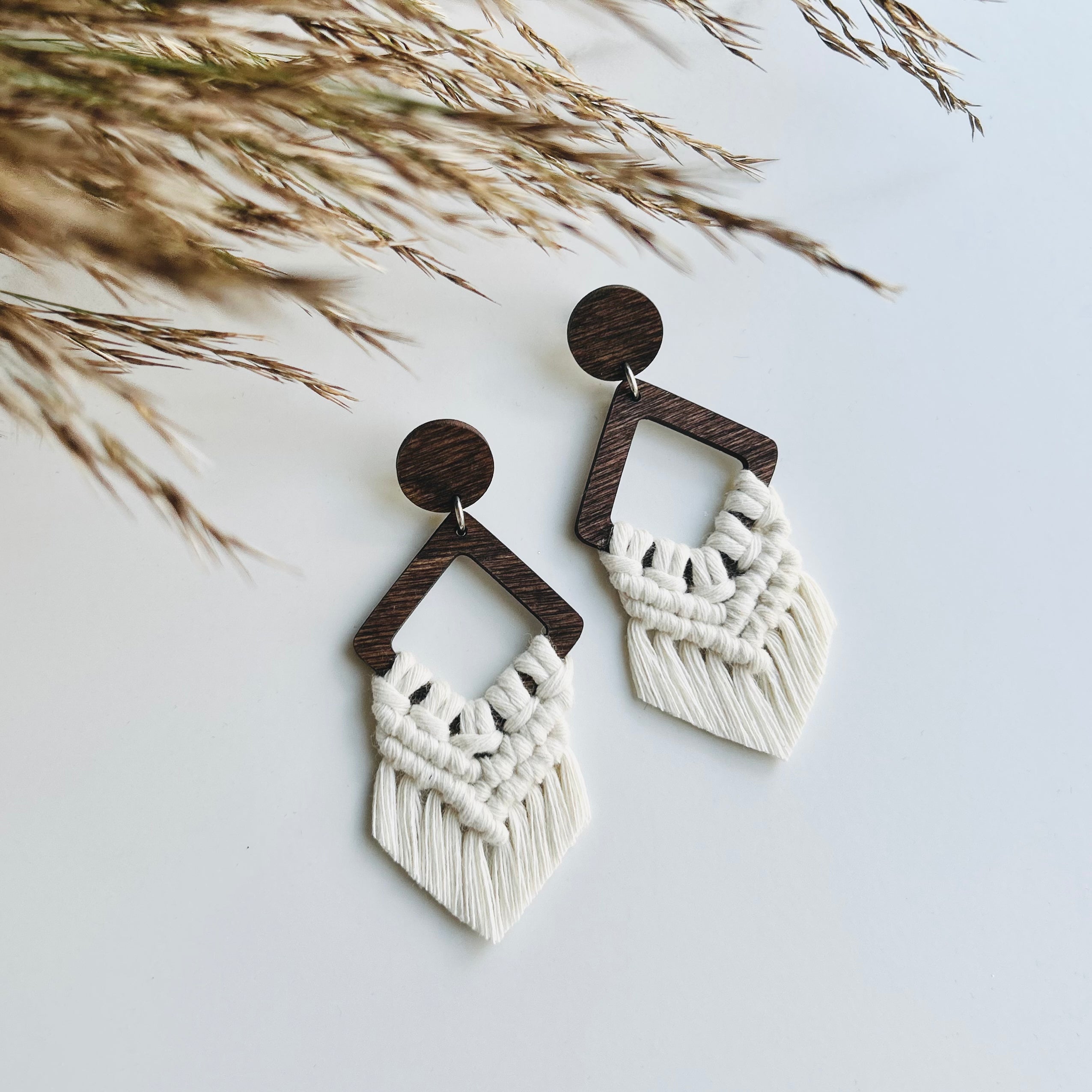 Boucles d’oreilles base pointe Naturel – fabriquées au Québec