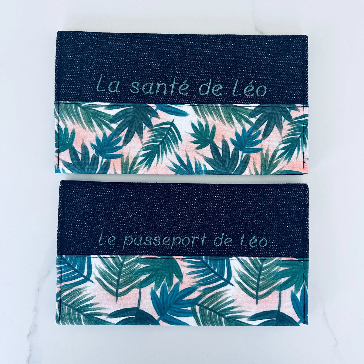 Protèges carnets et passeport Léo palmier Lolikö