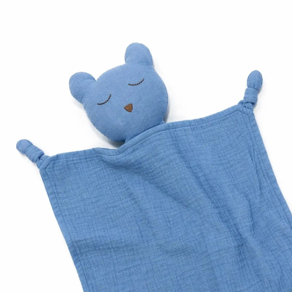 Doudou réconfort ourson bleu Lolikö