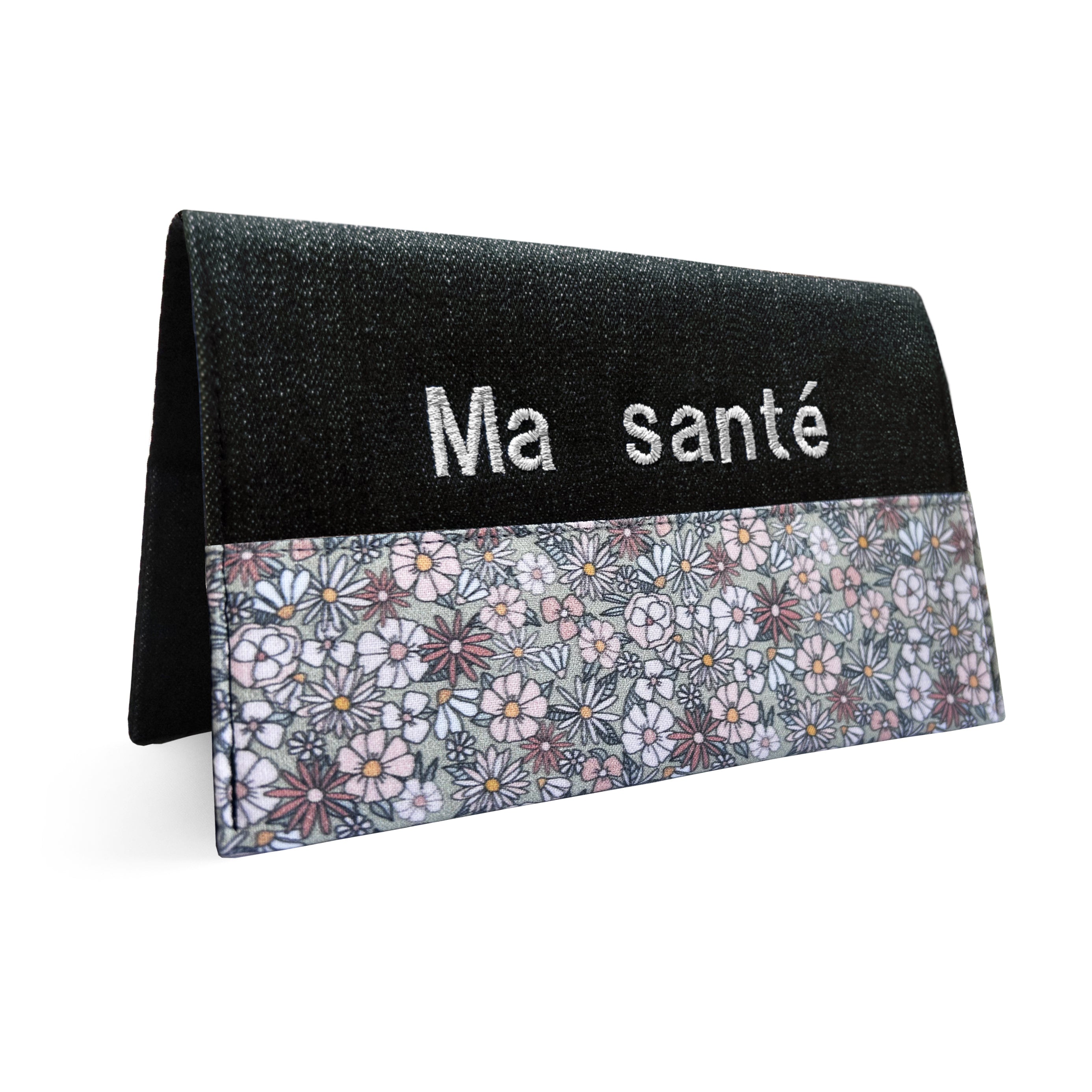 Protège carnet de santé personnalisé Lolikö Fleur verte