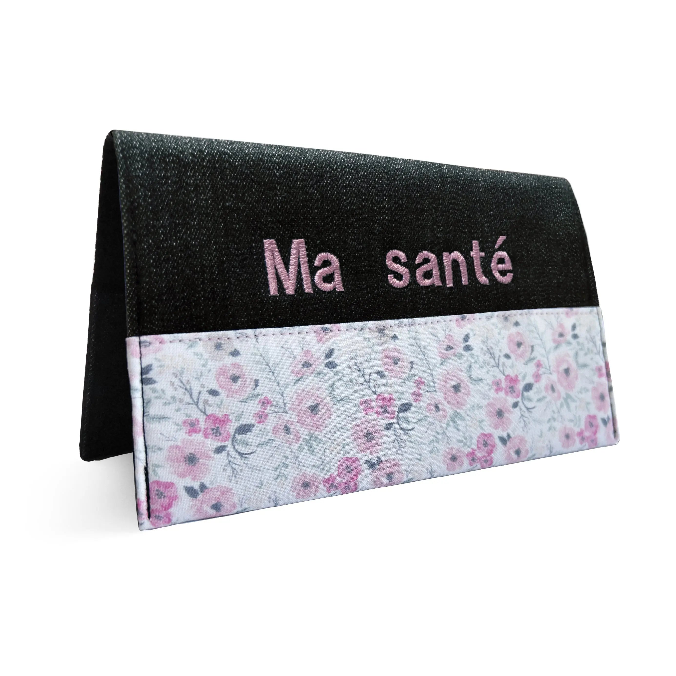 Protège carnet de santé personnalisé Fleur violette Lolikö
