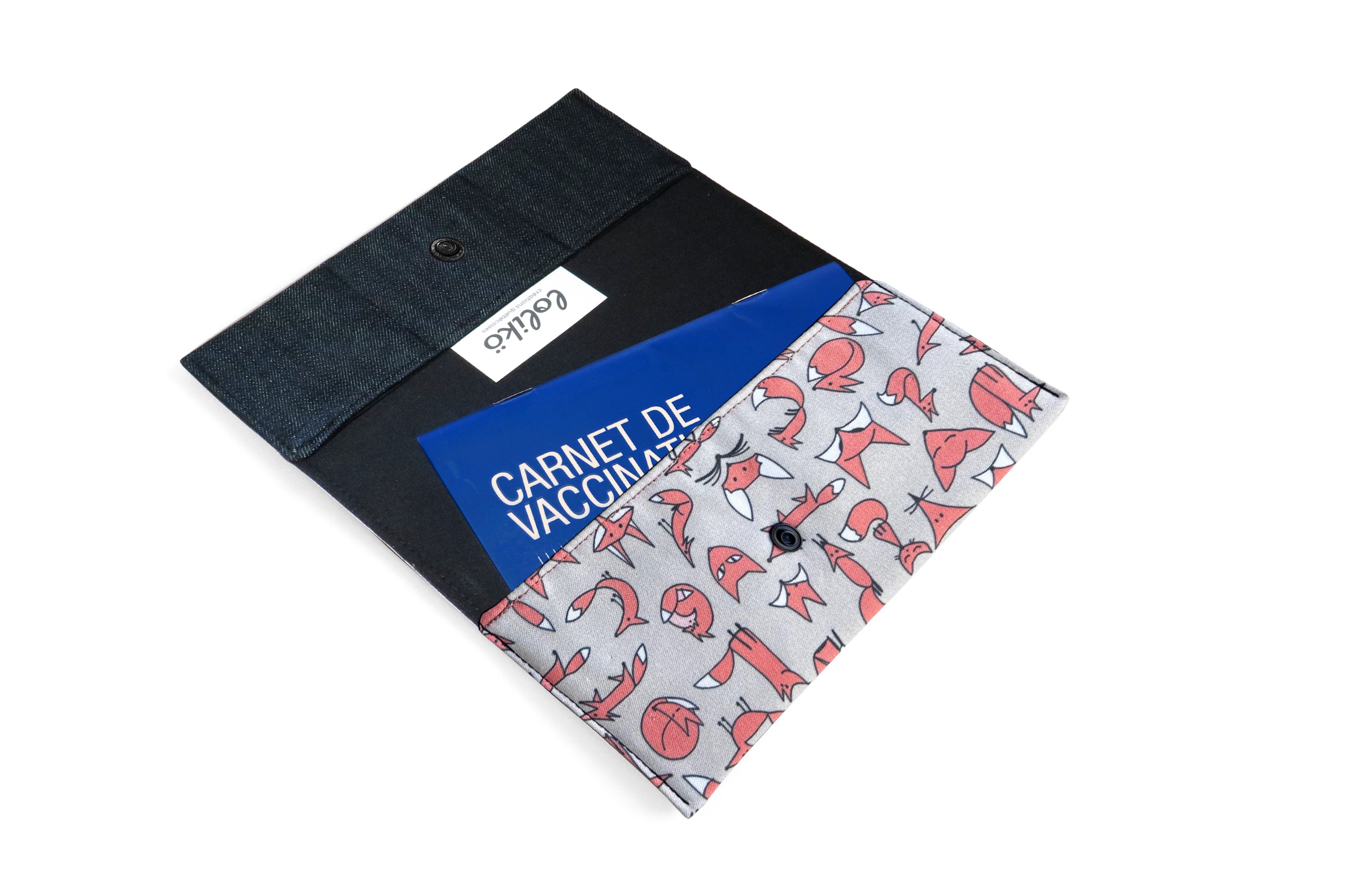 Protège carnet de santé personnalisé Lolikö renard beige