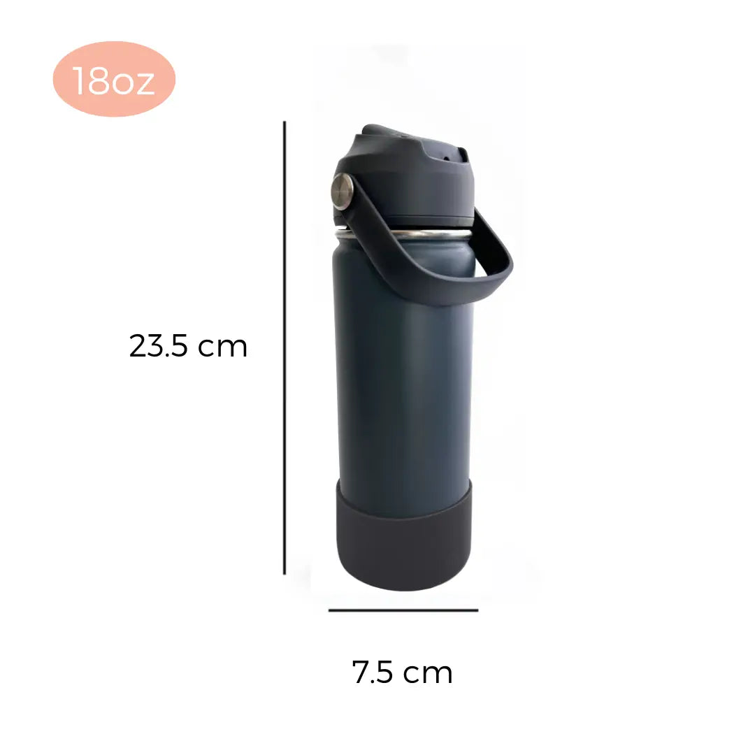 Bouteille d'eau personnalisée grise Lolikö