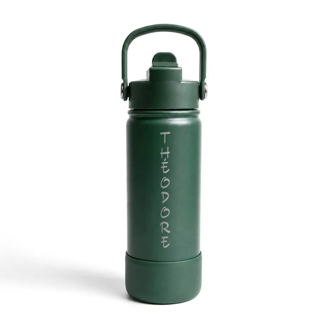Bouteille d'eau 18oz personnalisée verte mousse ÉDITION LIMITÉE Lolikö