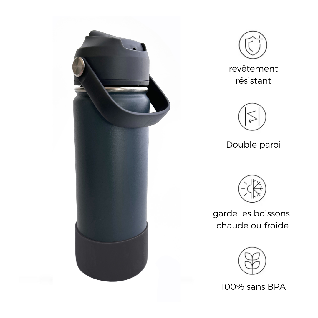 Bouteille d'eau personnalisée rose pâle