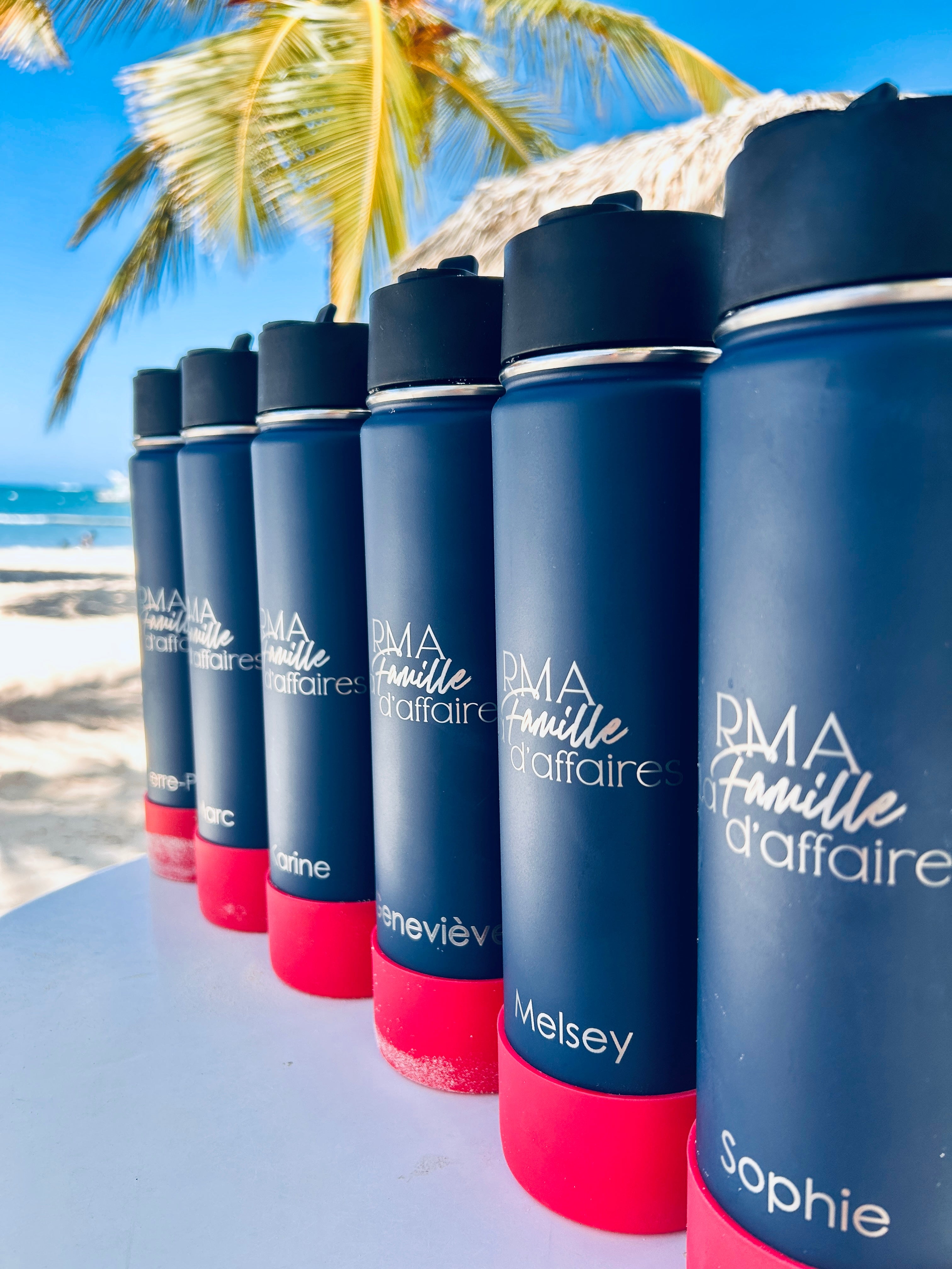 Blue water bottle