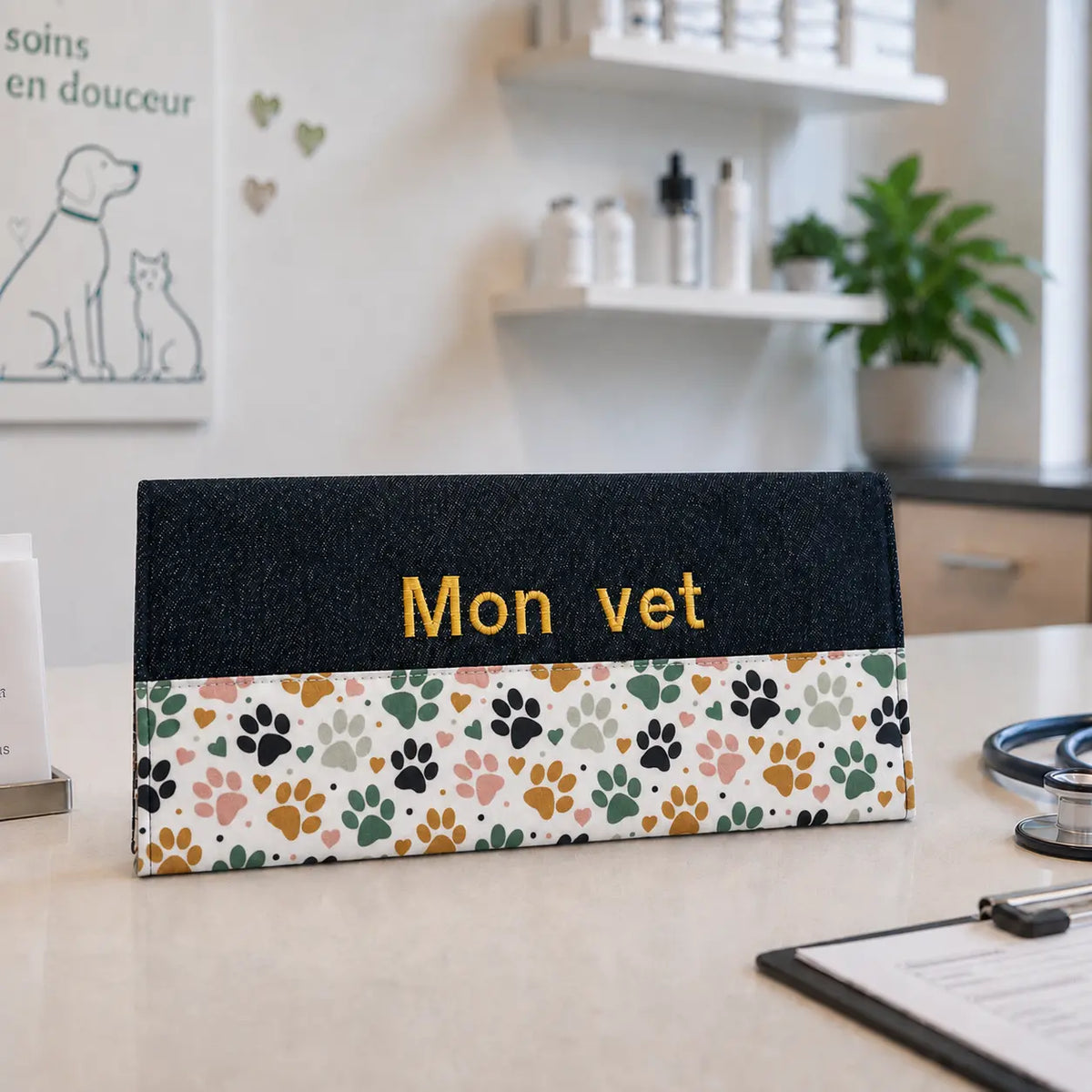 Protège carnet de vaccination Lolikö Pattes multi Nelly et Cie inc.