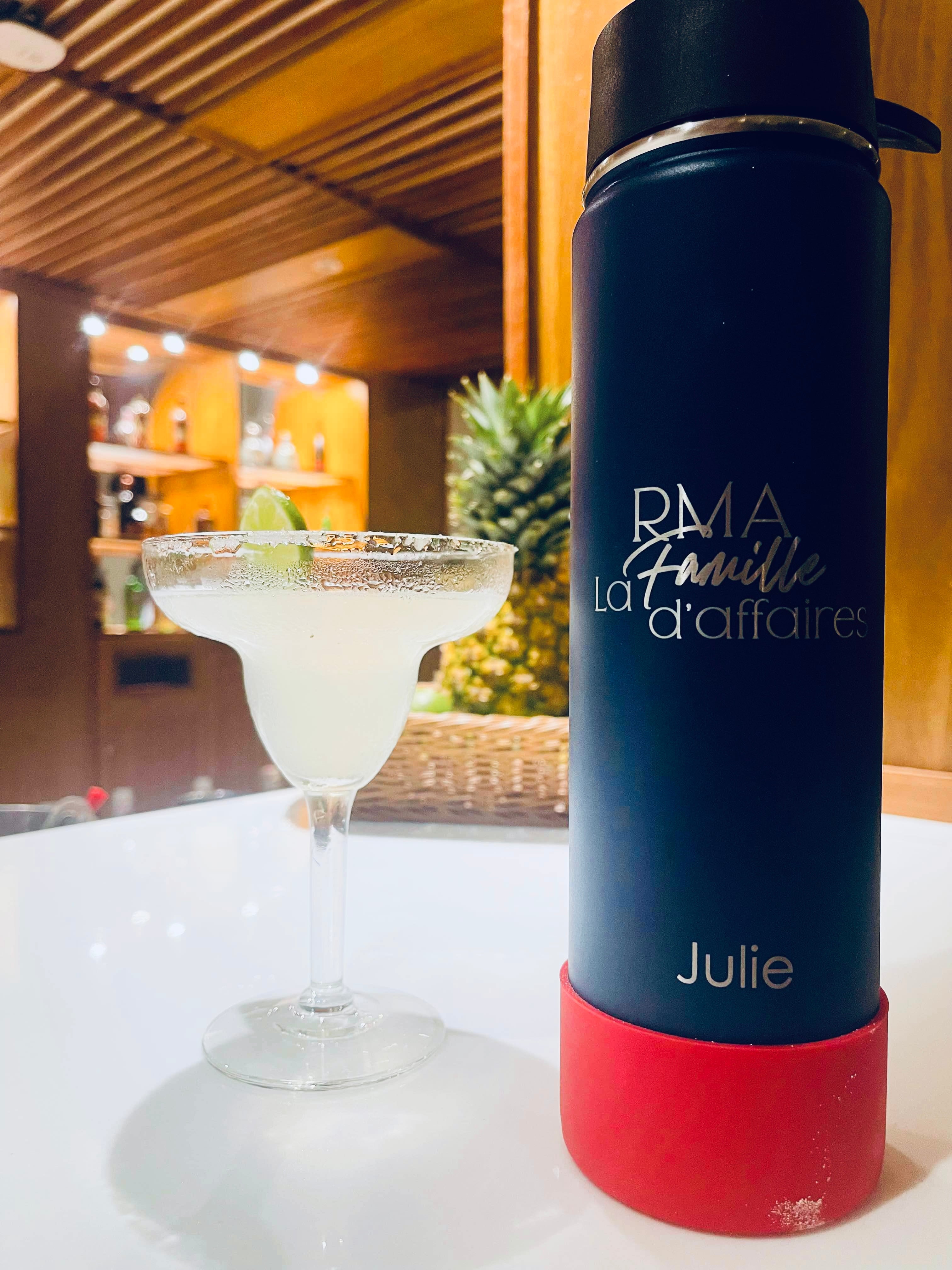 Blue water bottle