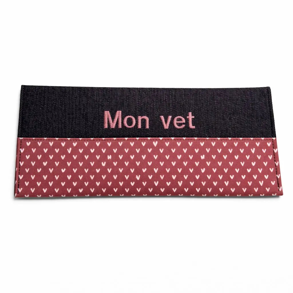 Protège carnet de vétérinaire tel quel Cœur marron Nelly et Cie inc.
