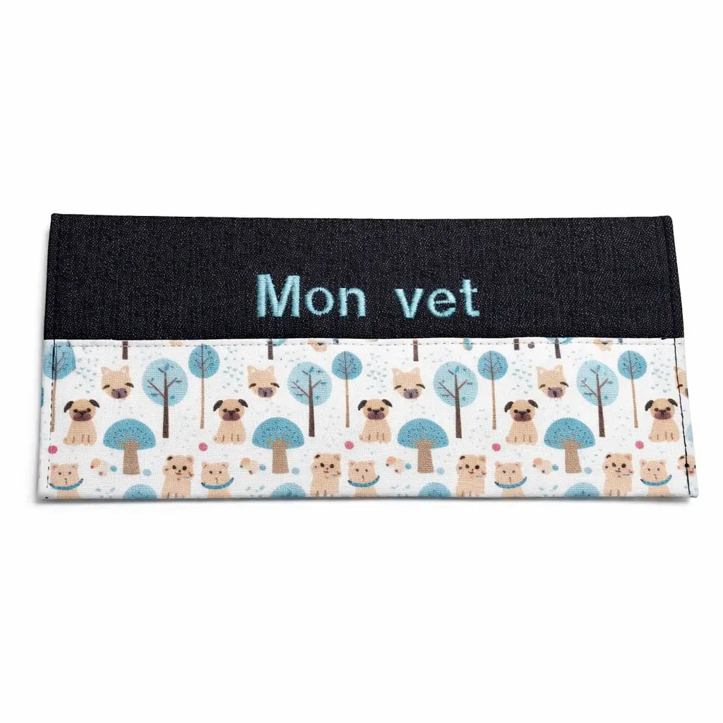 Protège carnet de vétérinaire tel quel Pug Nelly et Cie inc.
