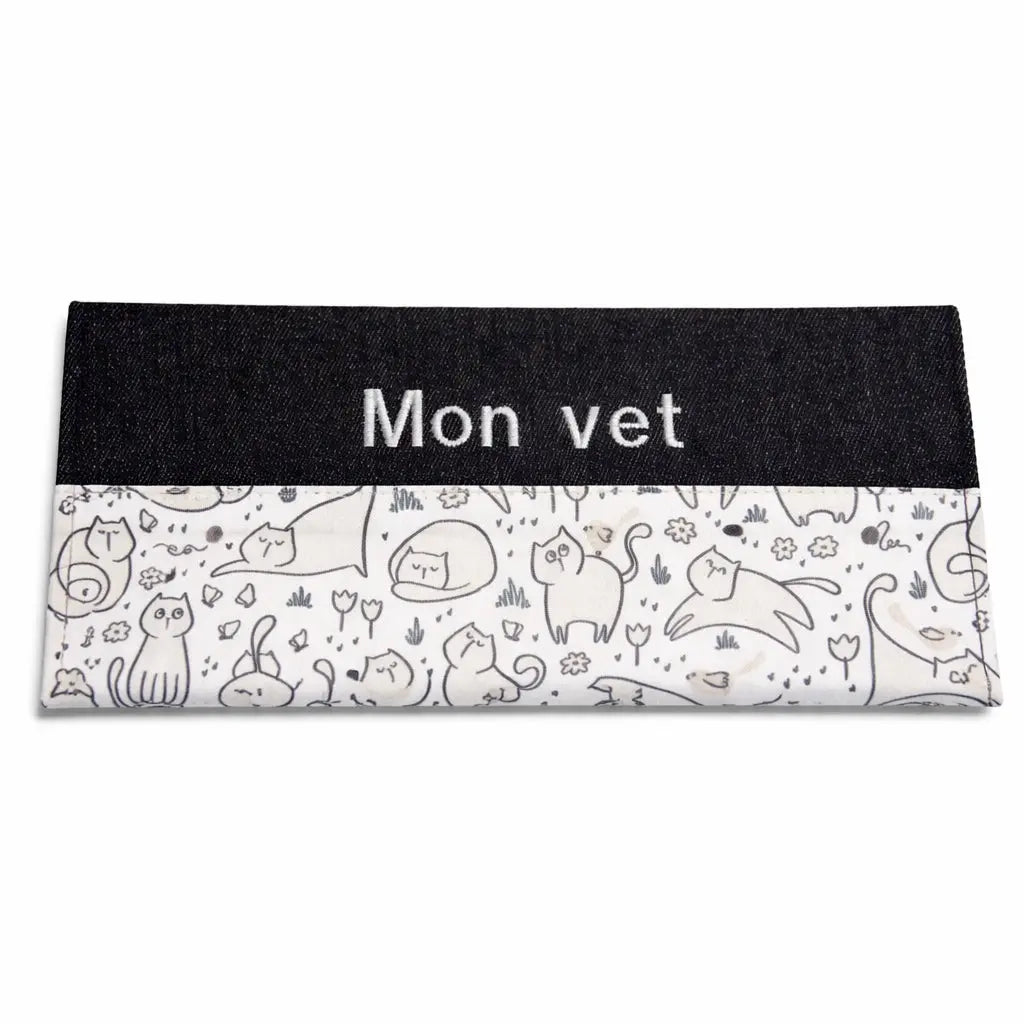 Protège carnet de vétérinaire tel quel Chat beige Nelly et Cie inc.