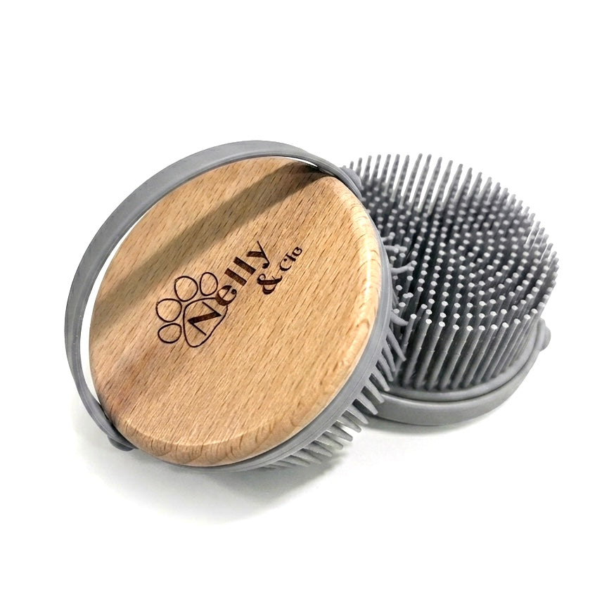 Brosse de lavage en silicone grise