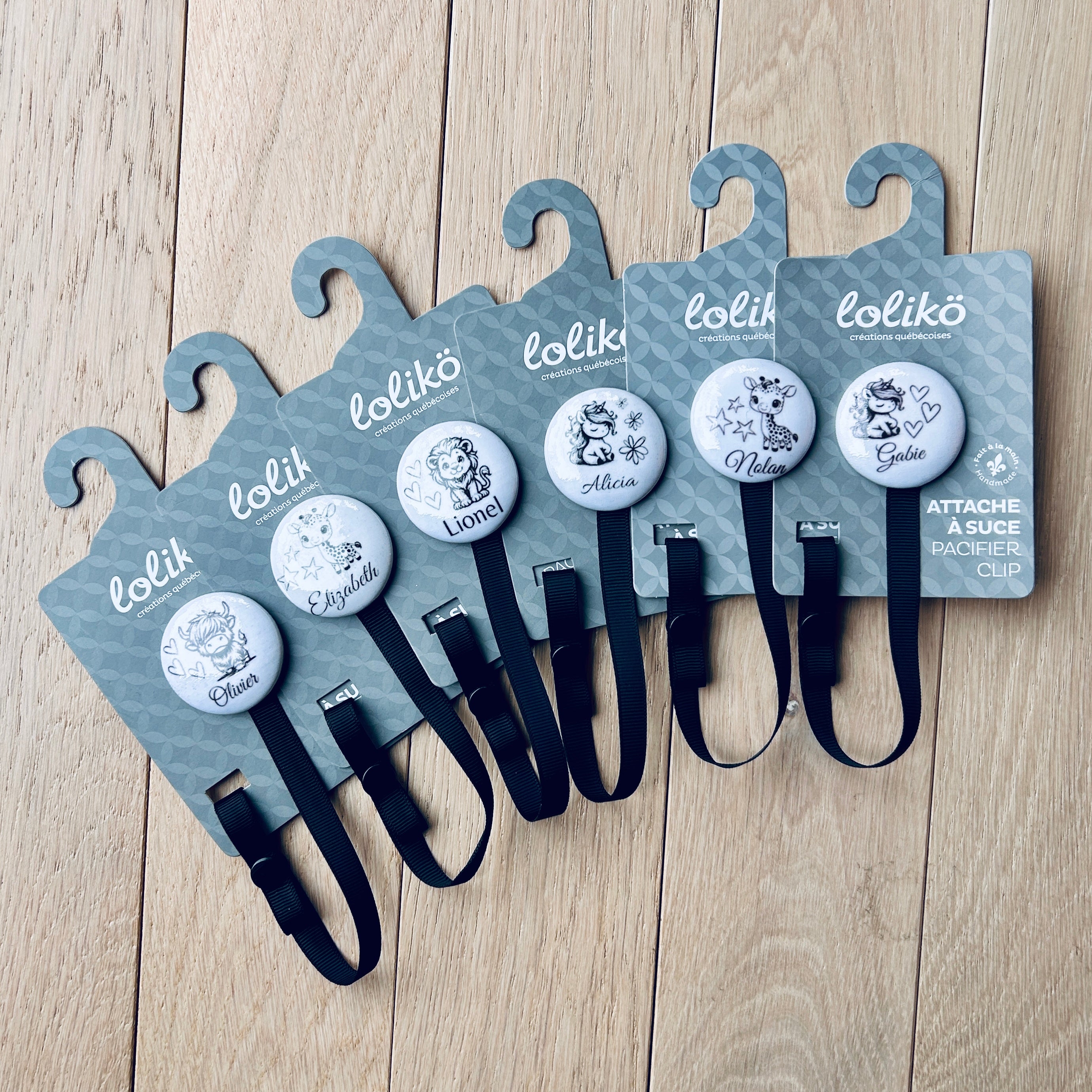 Attaches-suce tels quels personnalisées