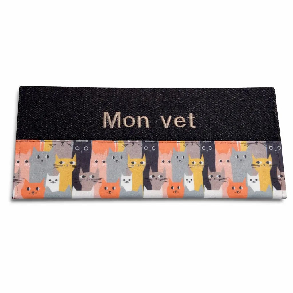 Protège carnet de vétérinaire tel quel Chat multi Nelly et Cie inc.