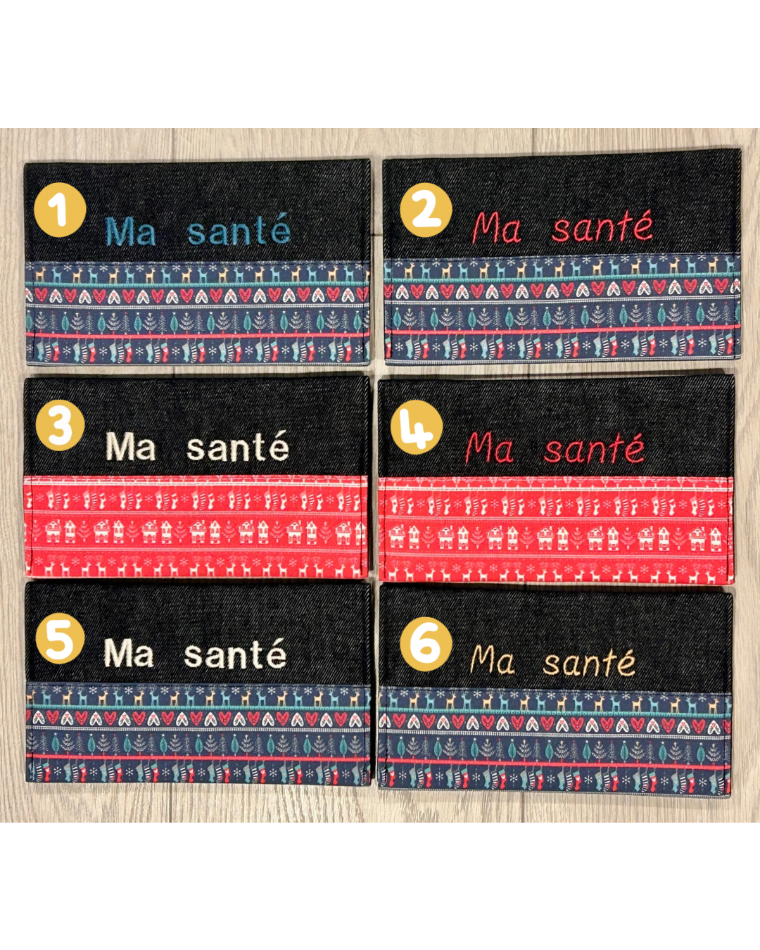 Protège carnet tel quel ma santé Noël