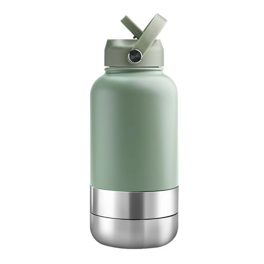 Bouteille d’eau personnalisée 3-en-1 verte