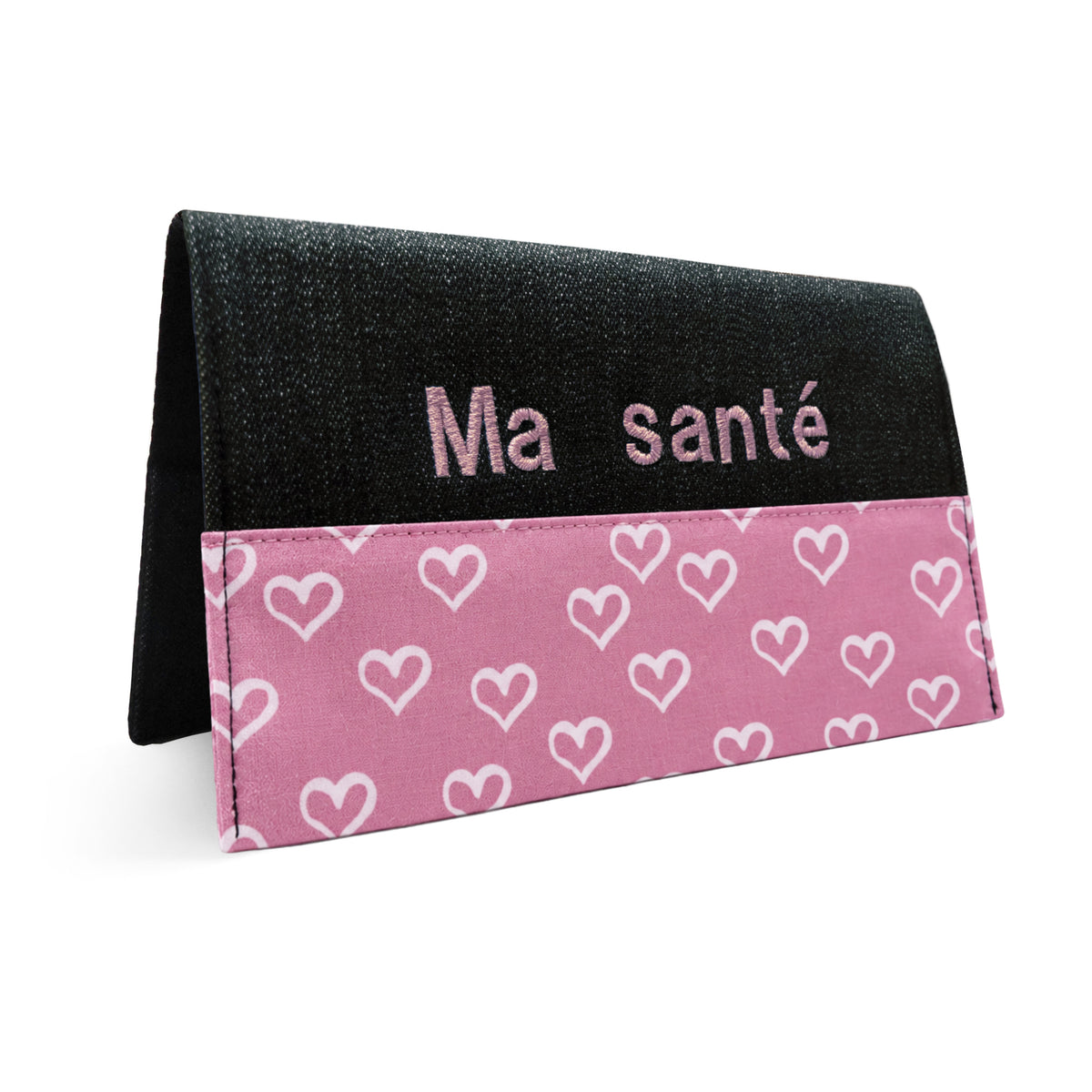 Protège carnet de santé personnalisé Lolikö Coeur rose