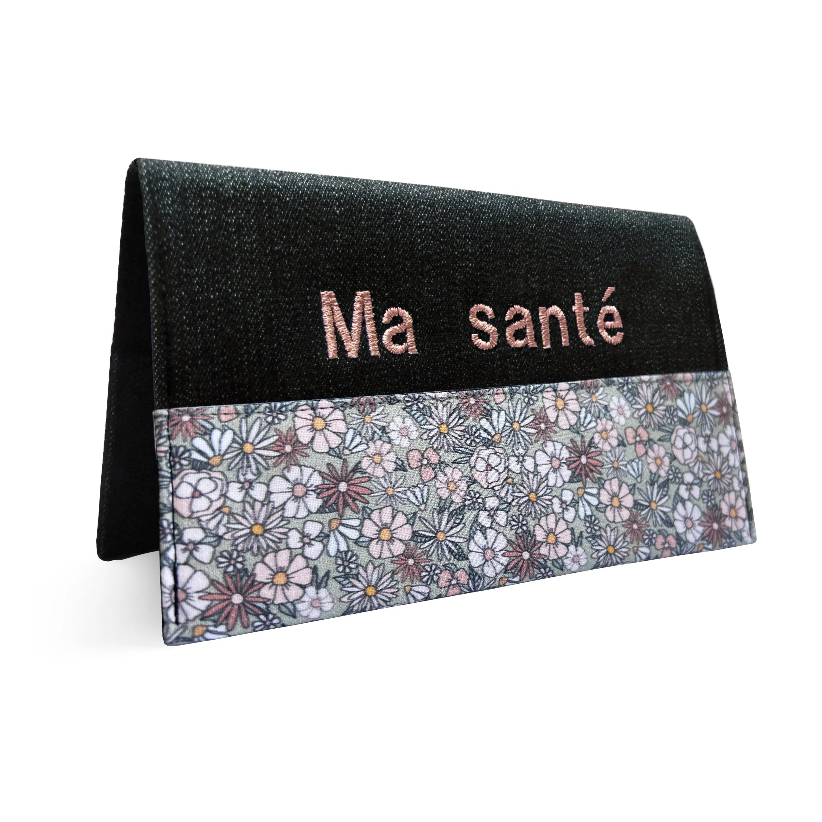 Protège carnet de santé personnalisé Lolikö Fleur verte Lolikö
