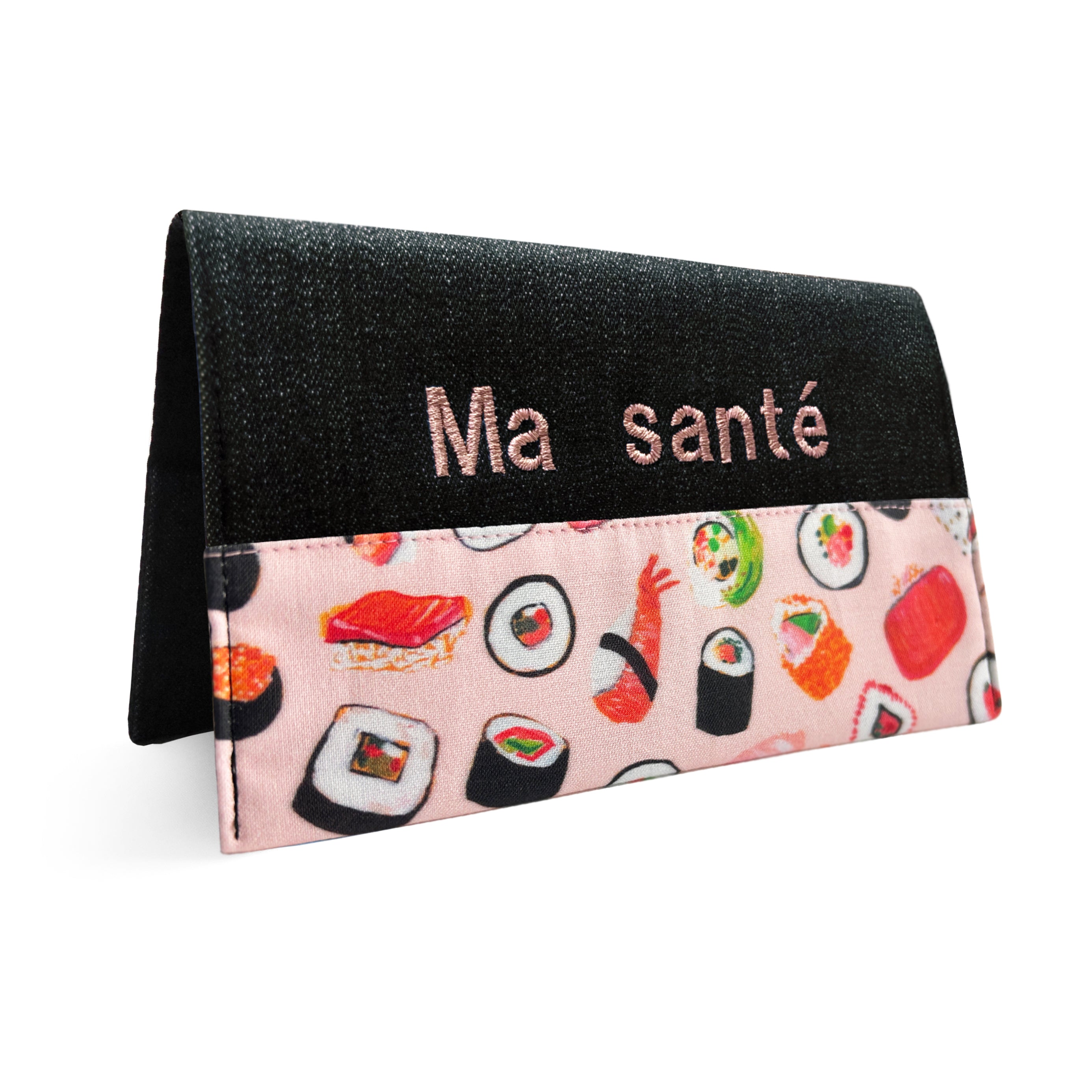Protège carnet de santé personnalisé Lolikö Sushi rose