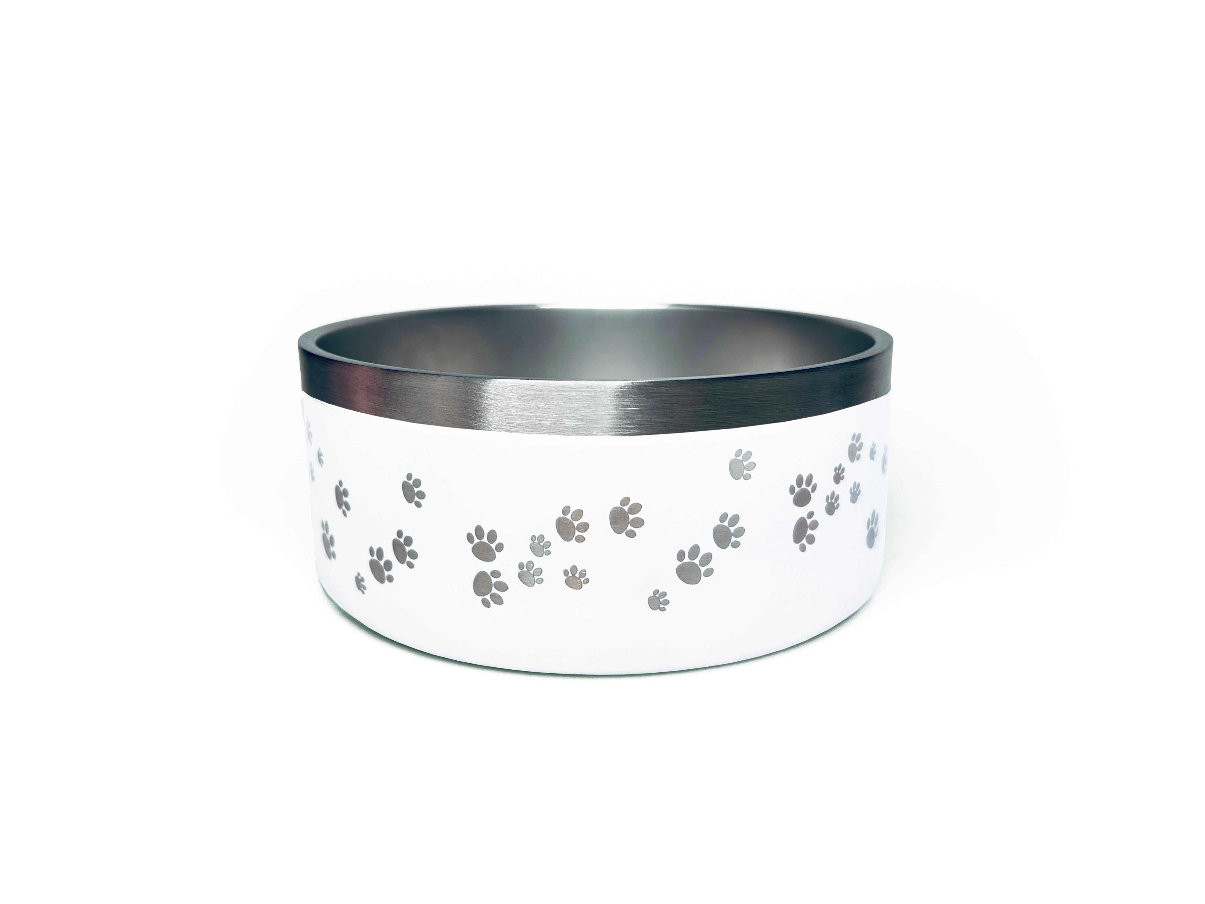 White personalized bowl