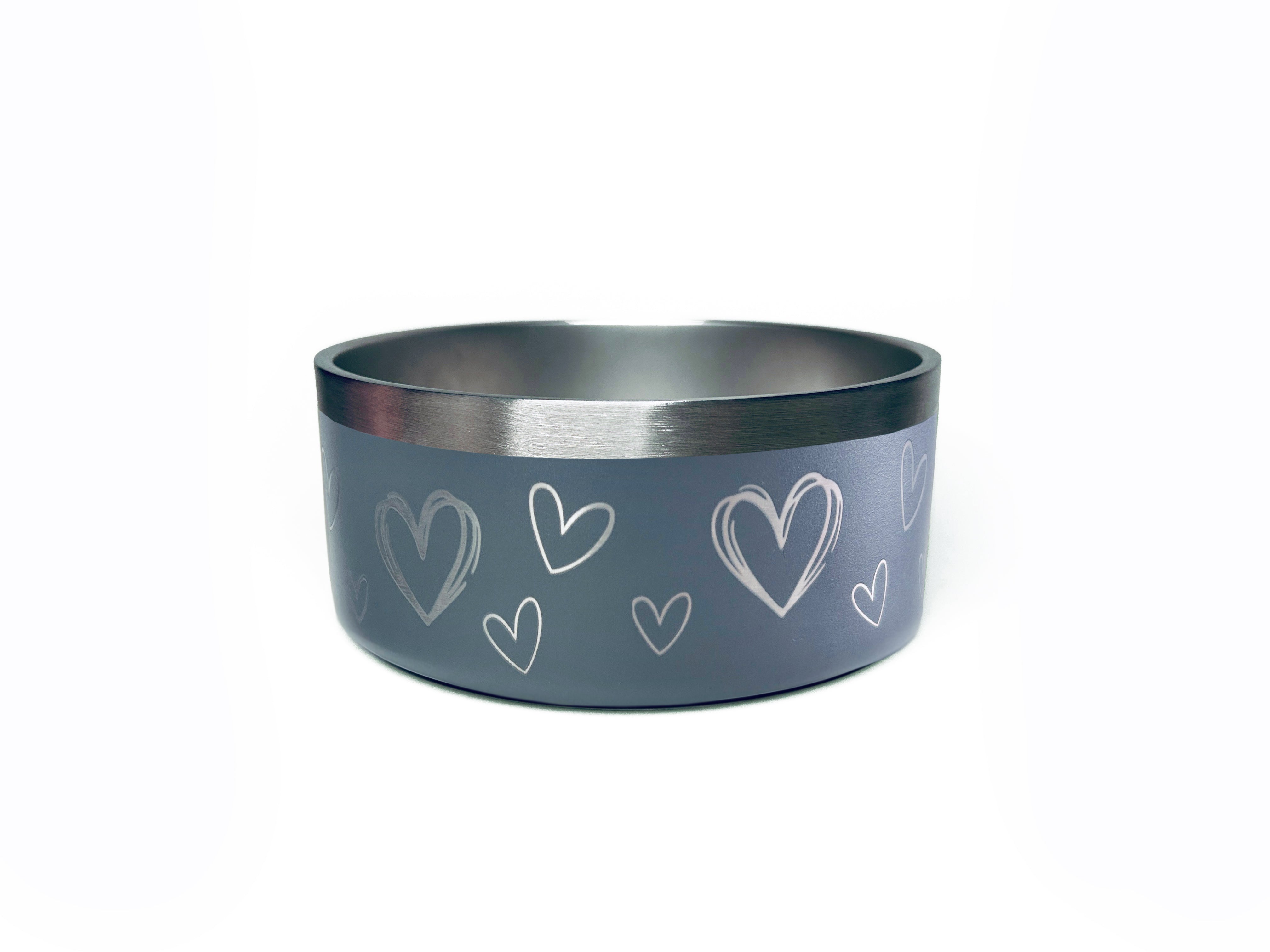 Grey personalized bowl