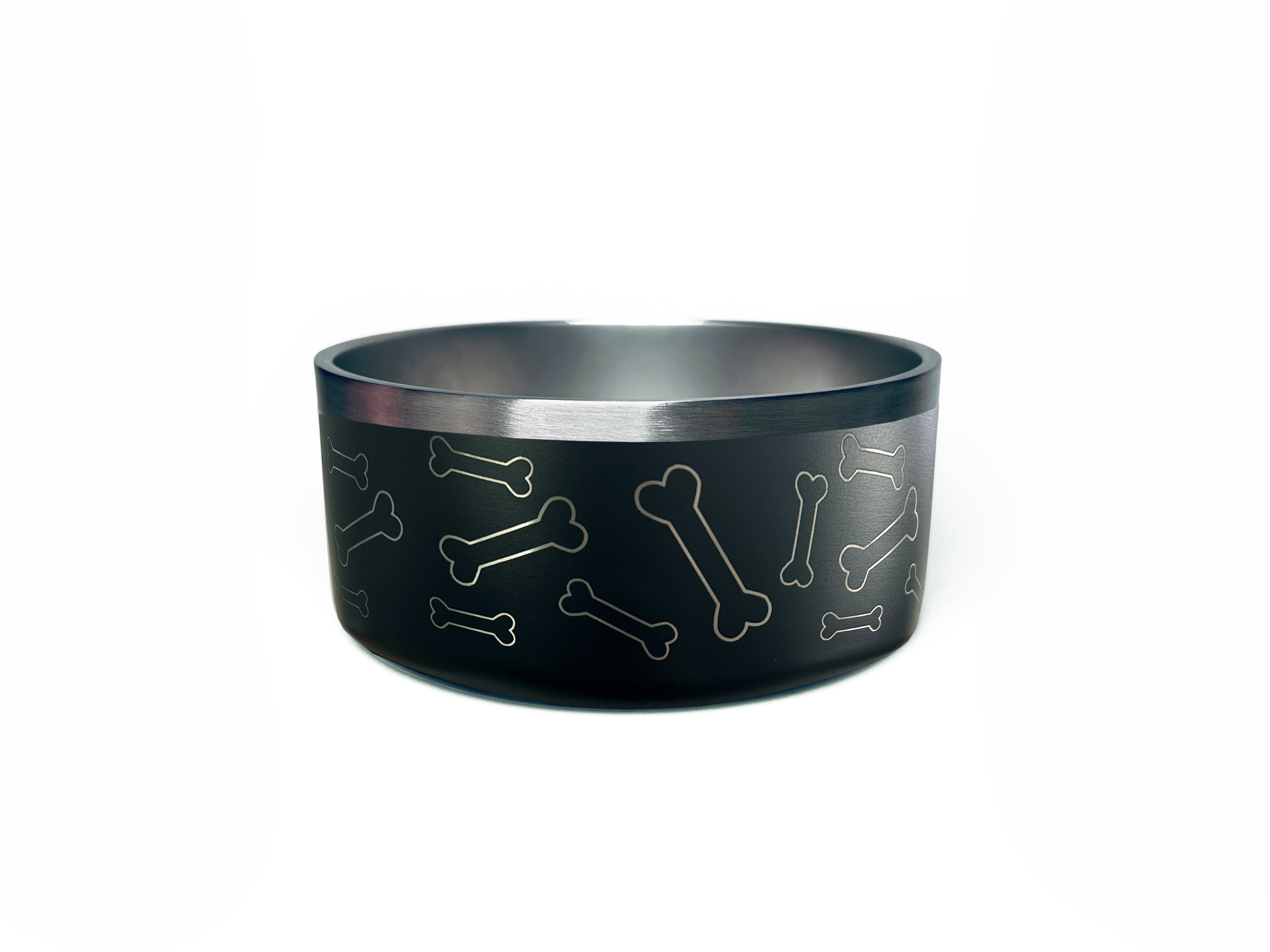 Black personalized bowl