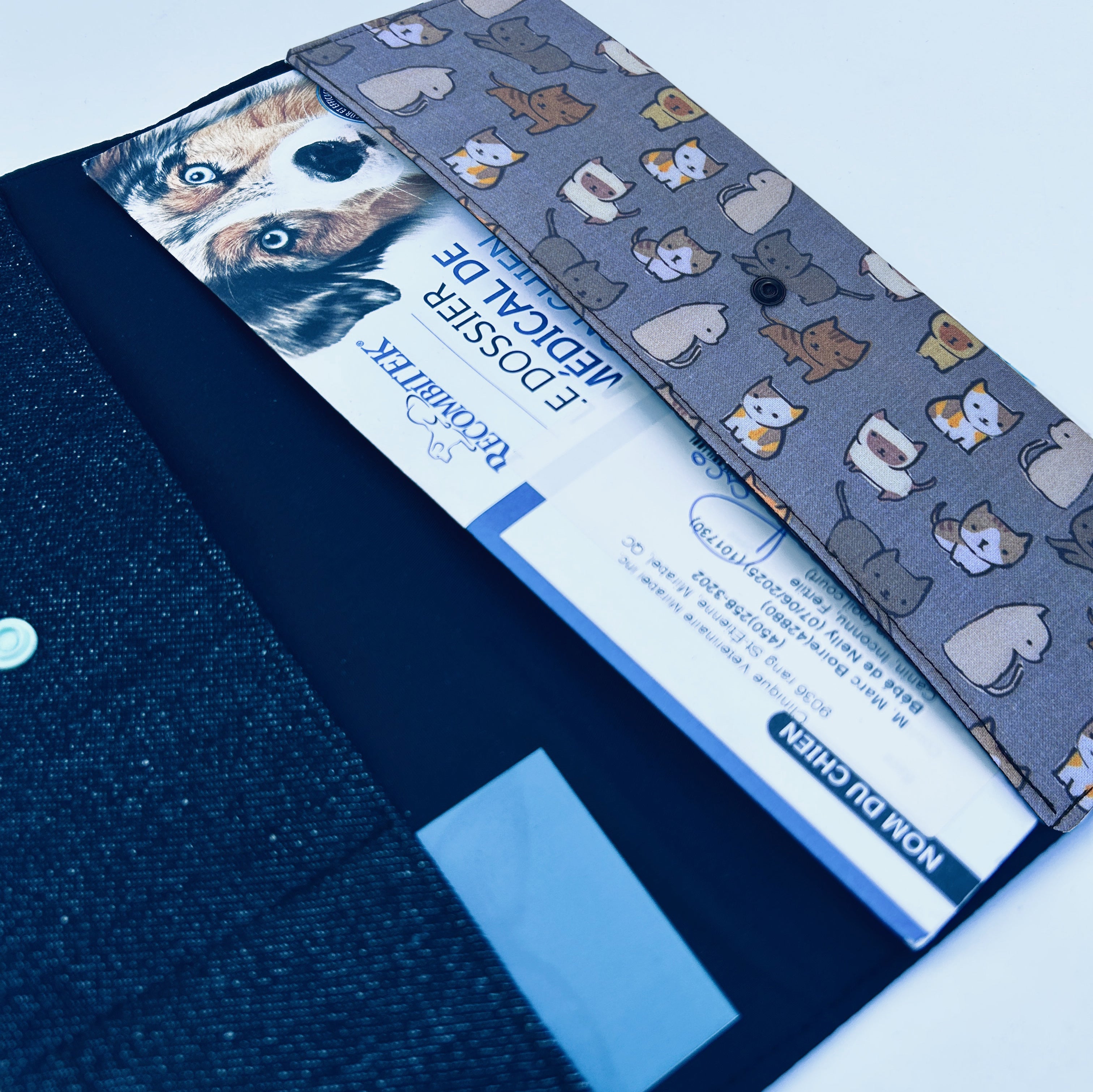 Protège carnet de vaccination Lolikö Chat gris