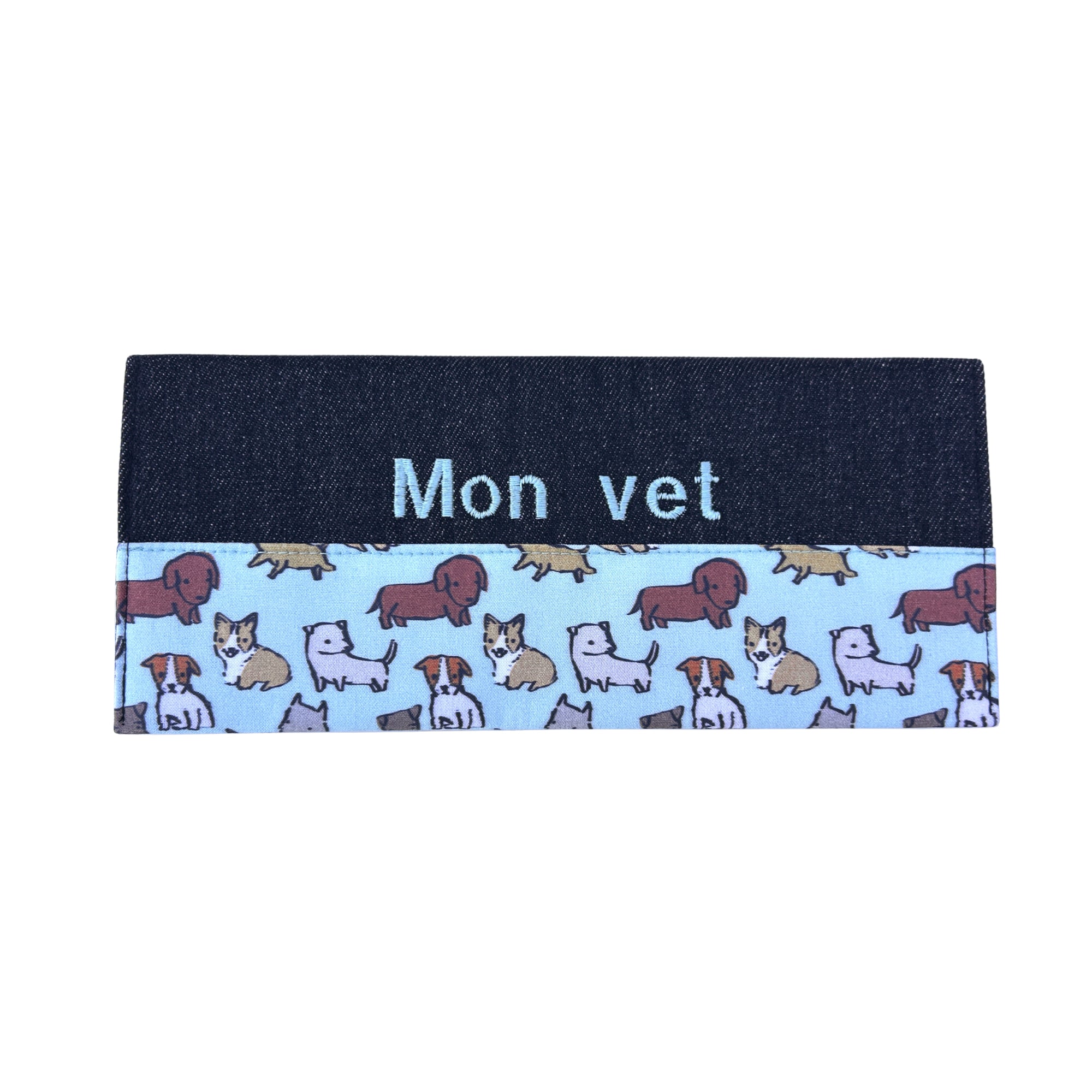 Protège carnet vétérinaire personnalisé Lolikö Chien bleu