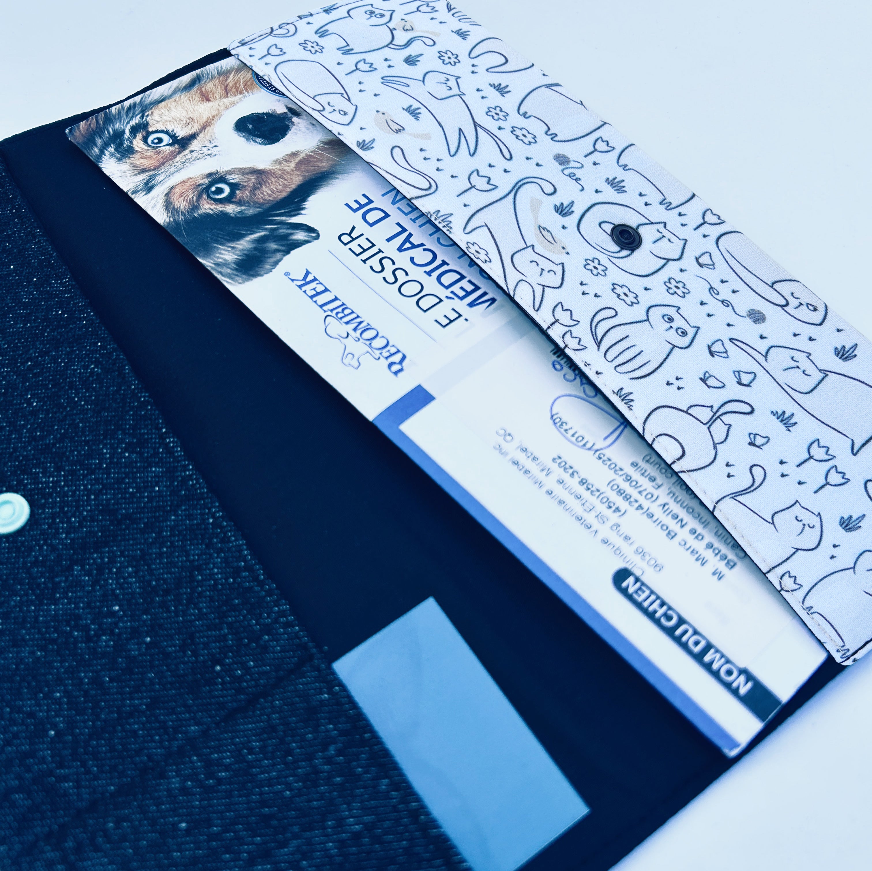 Protège carnet vétérinaire personnalisé Lolikö Chat beige