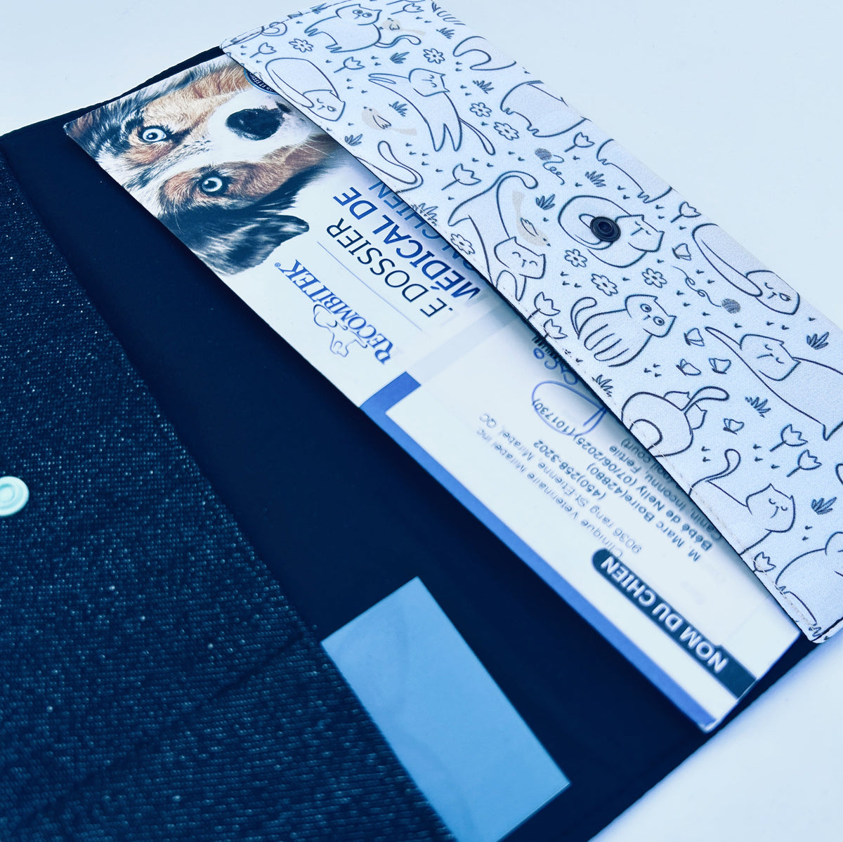 Protège carnet de vaccination Lolikö Chat beige