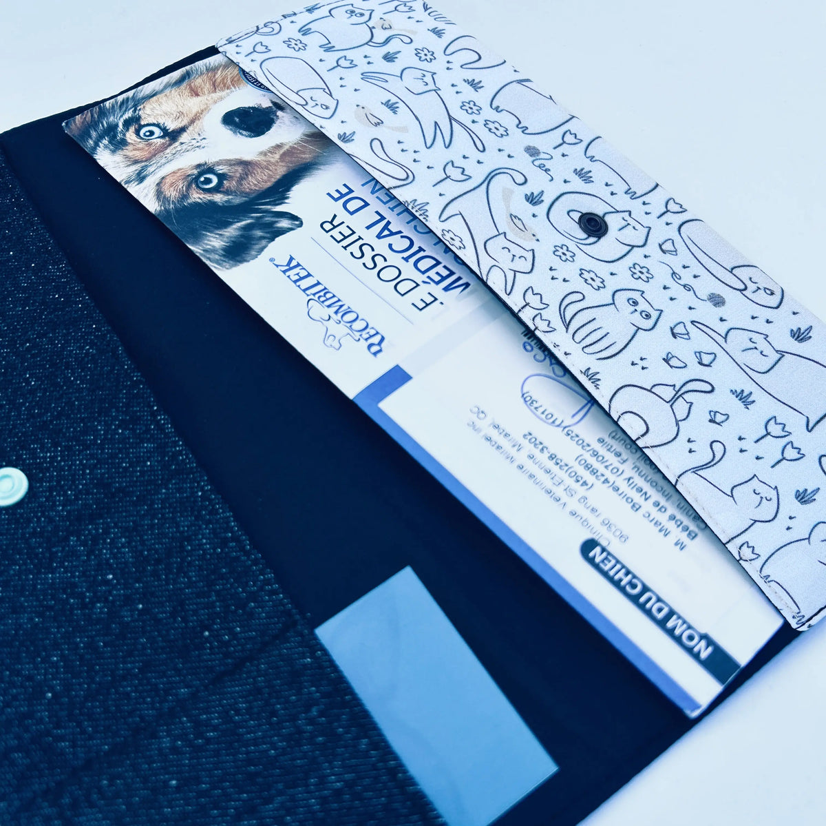 Protège carnet de vaccination Lolikö Chat beige Nelly et Cie inc.