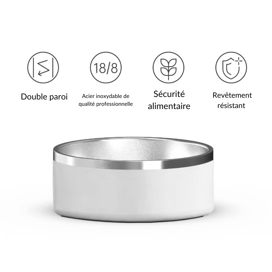 Gamelle personnalisée pour animaux Blanche