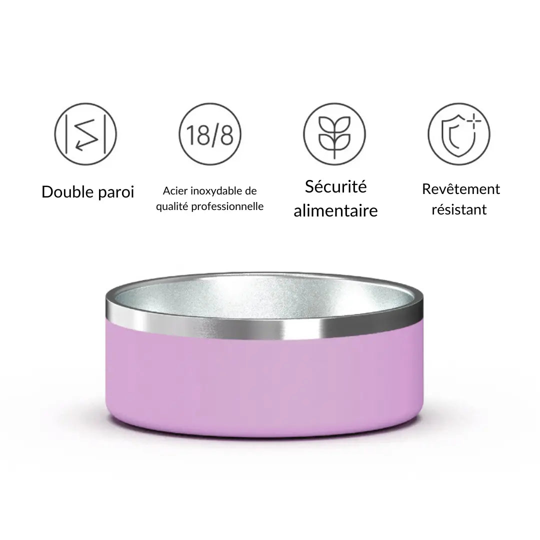 Gamelle personnalisée pour chien et chat lilas Nelly et Cie inc.