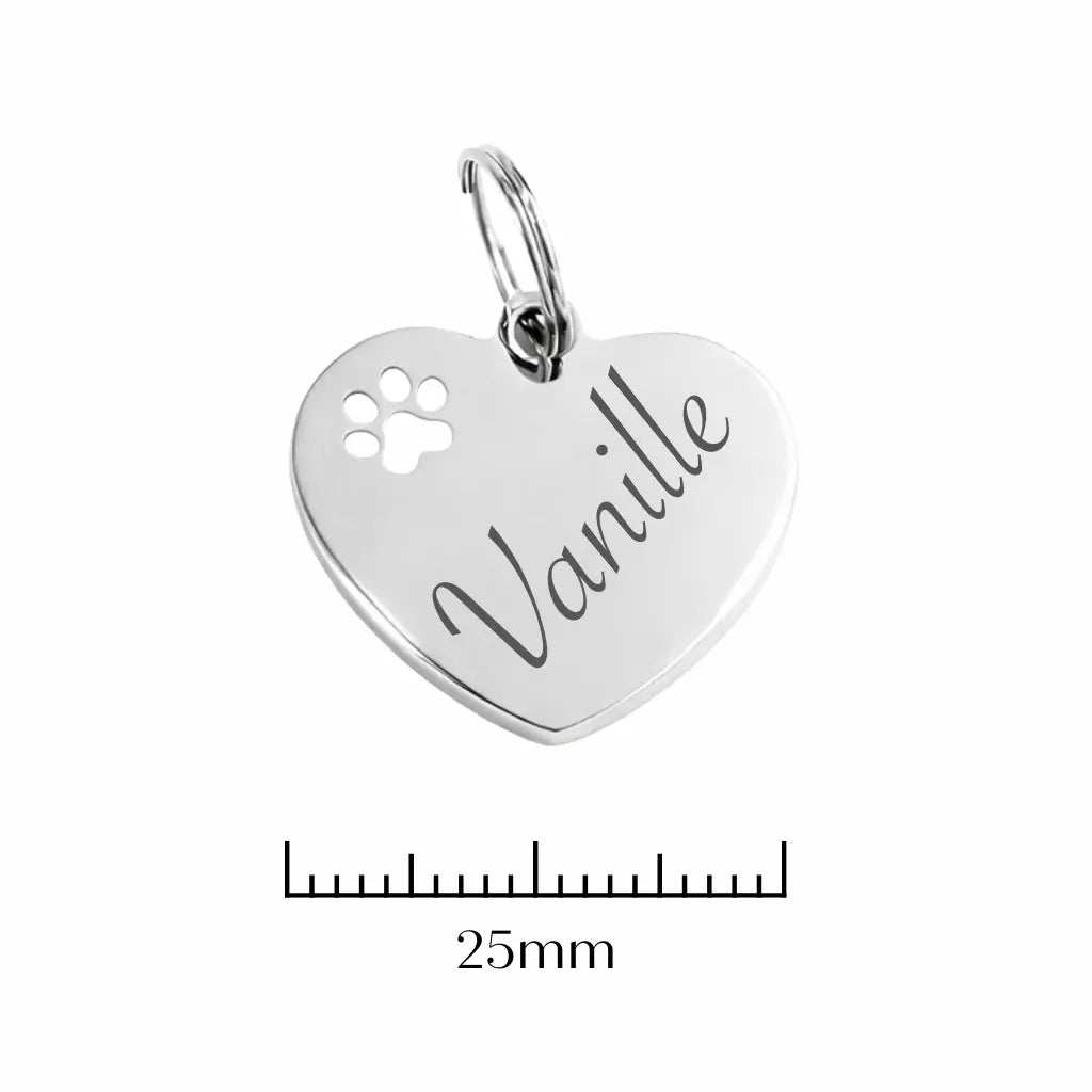 Médaille coeur personnalisée Nelly et Cie inc.