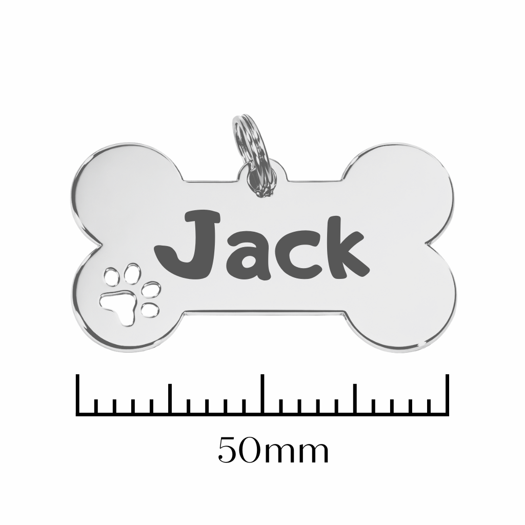 Médaille os extra-large argent personnalisée