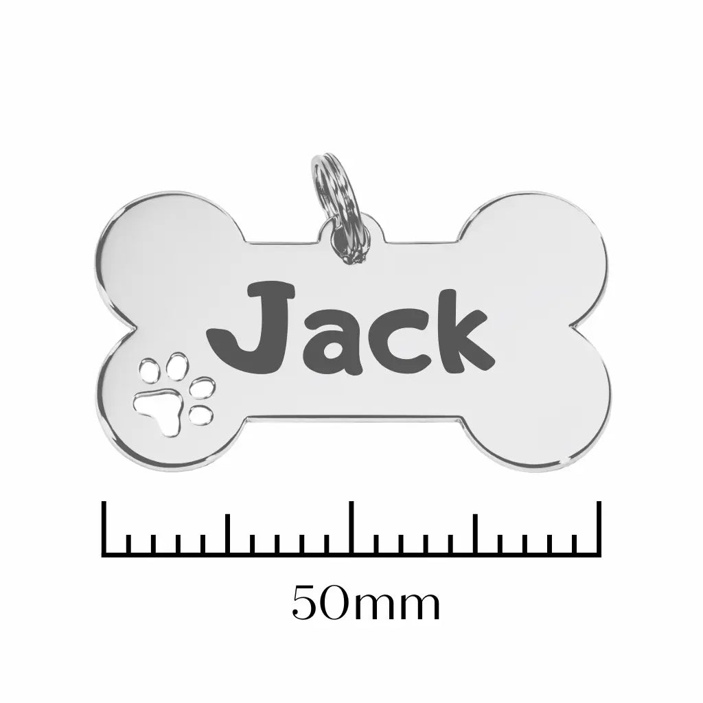 Médaille os extra-large argent personnalisée Nelly et Cie inc.