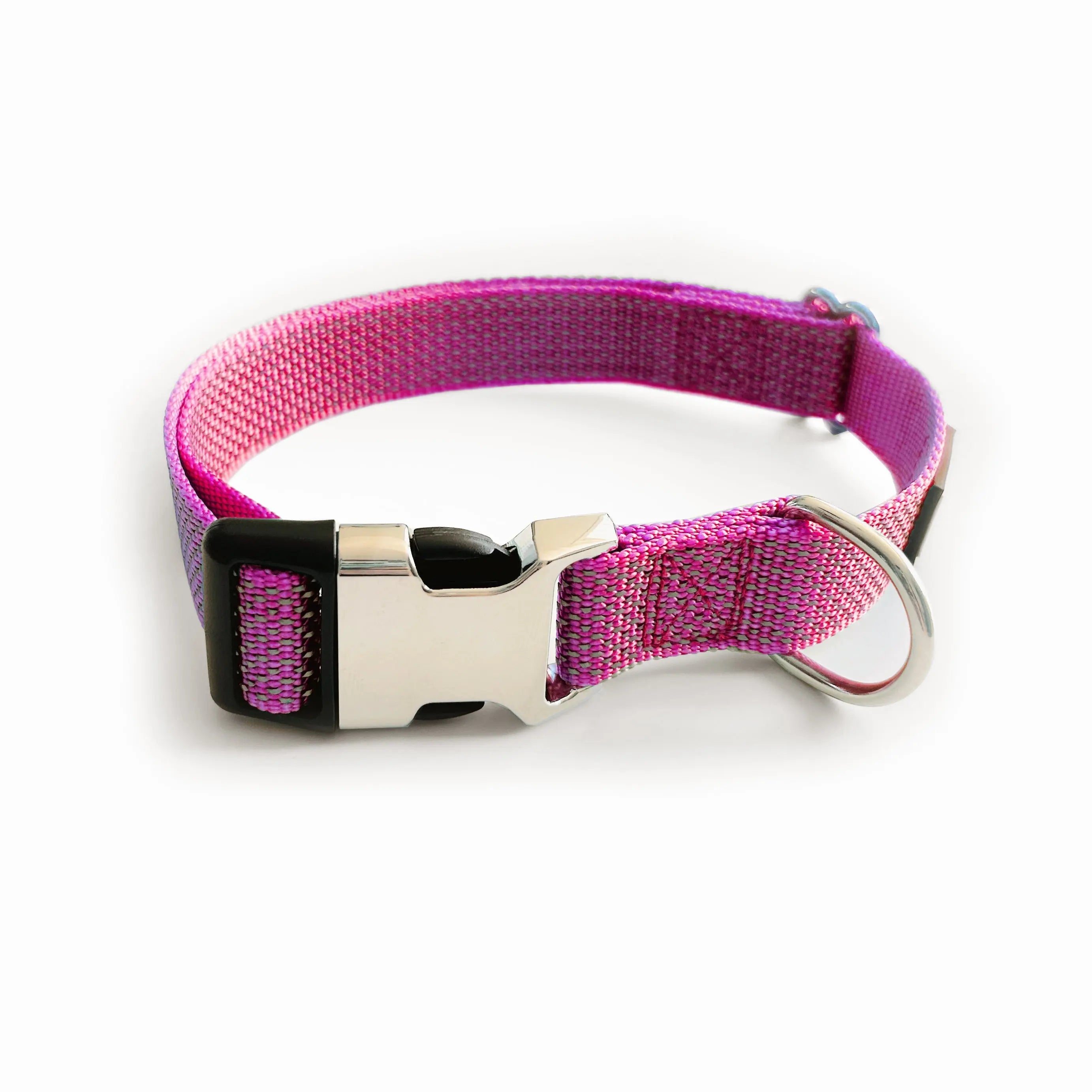 Collier chien réfléchissant rose Nelly et Cie inc.