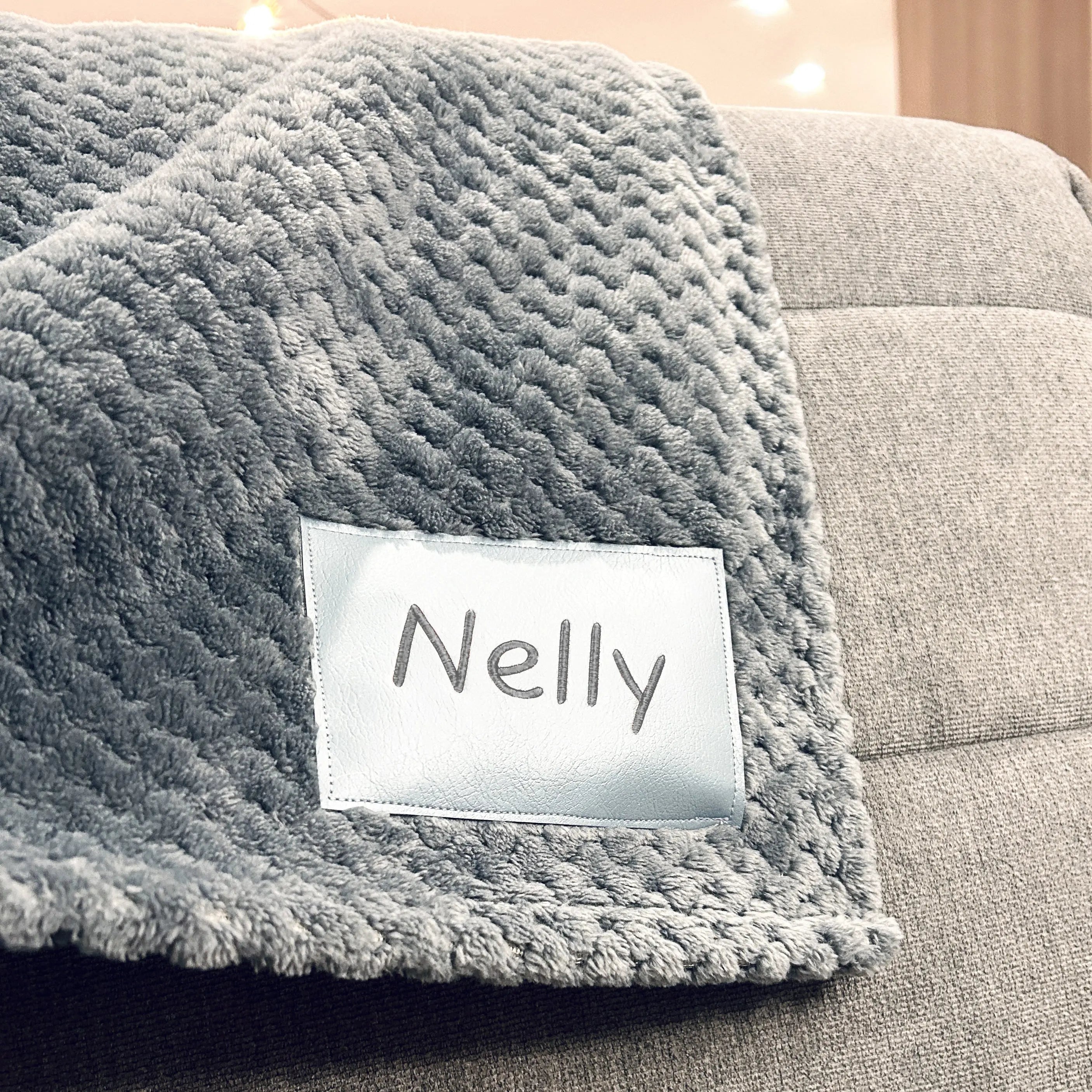 Couverture grise personnalisée pour bébé Lolikö