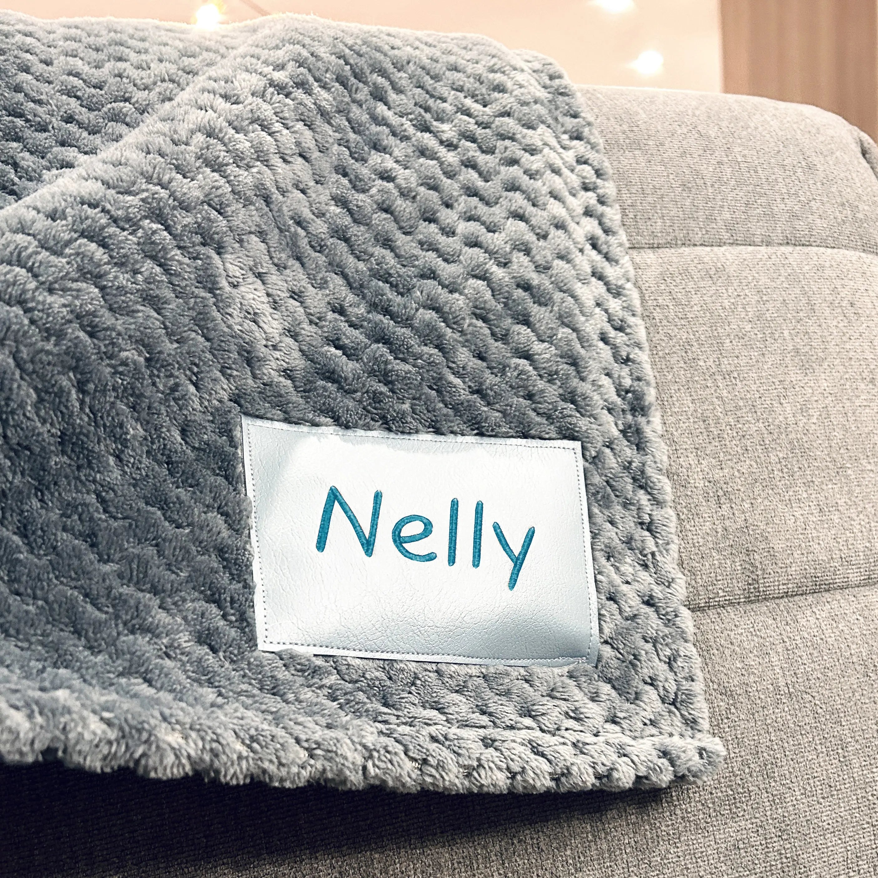 Couverture grise personnalisée pour bébé Lolikö