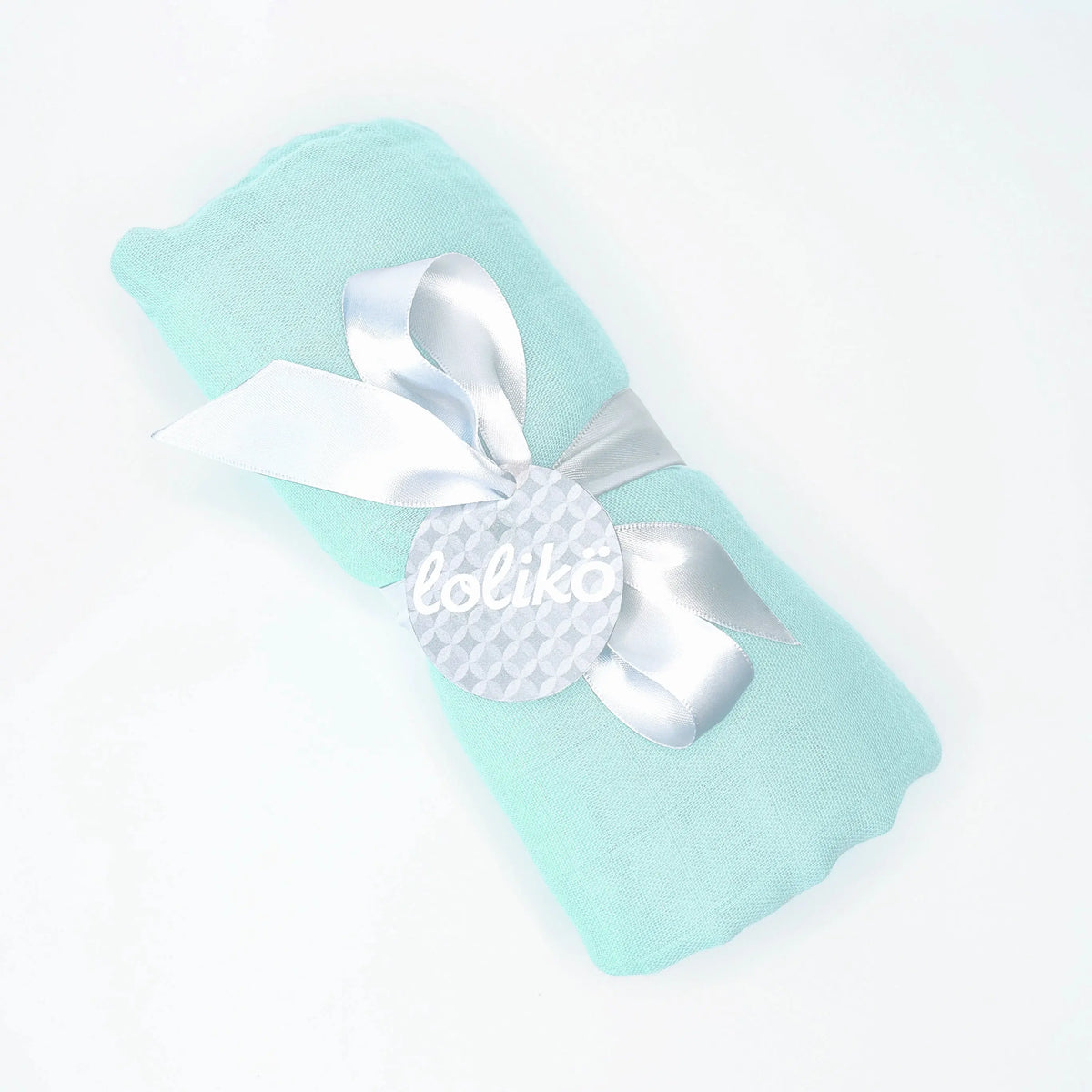 Mousseline en bambou pour bébé bleue pâle Lolikö