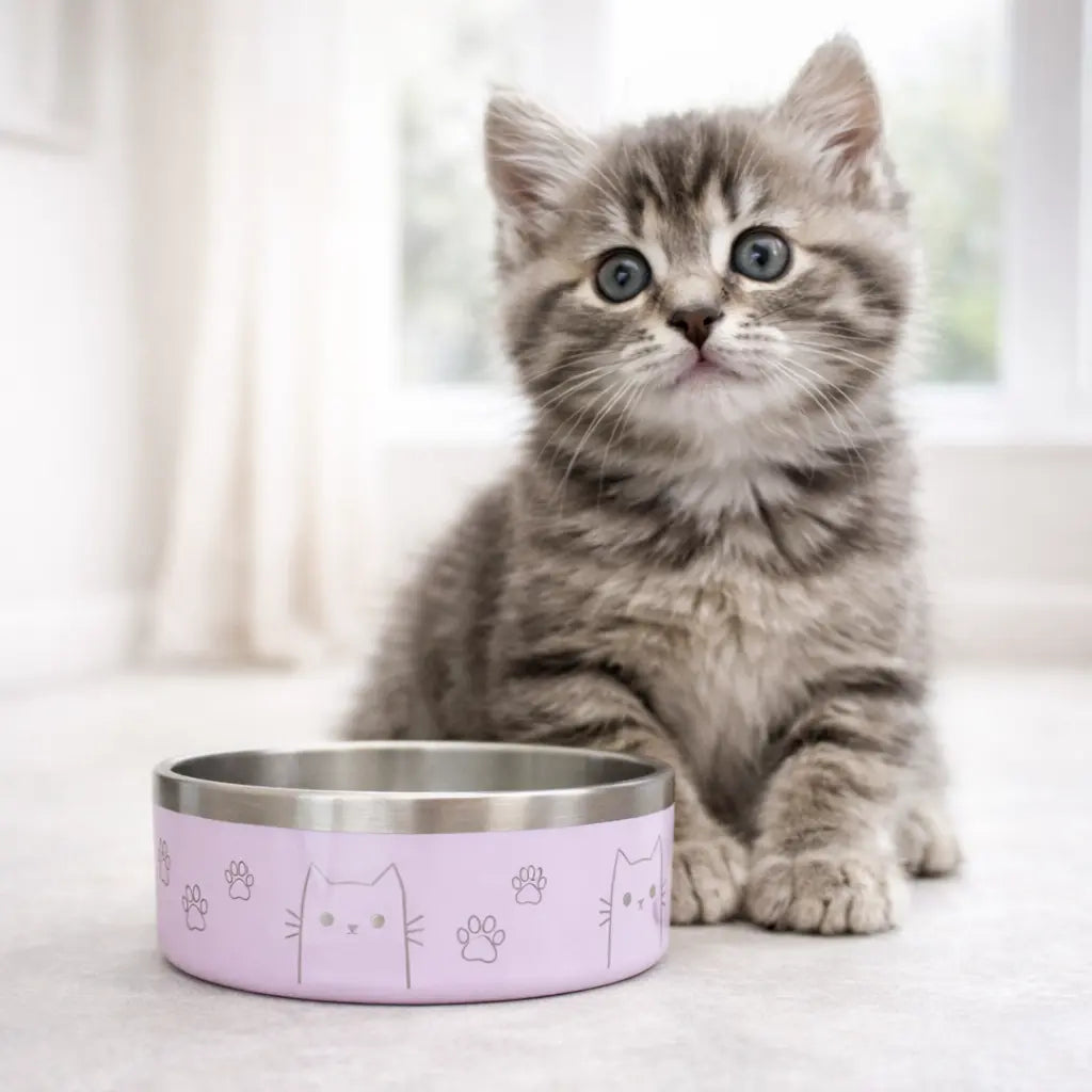 Gamelle personnalisée pour chien et chat lilas Nelly et Cie inc.