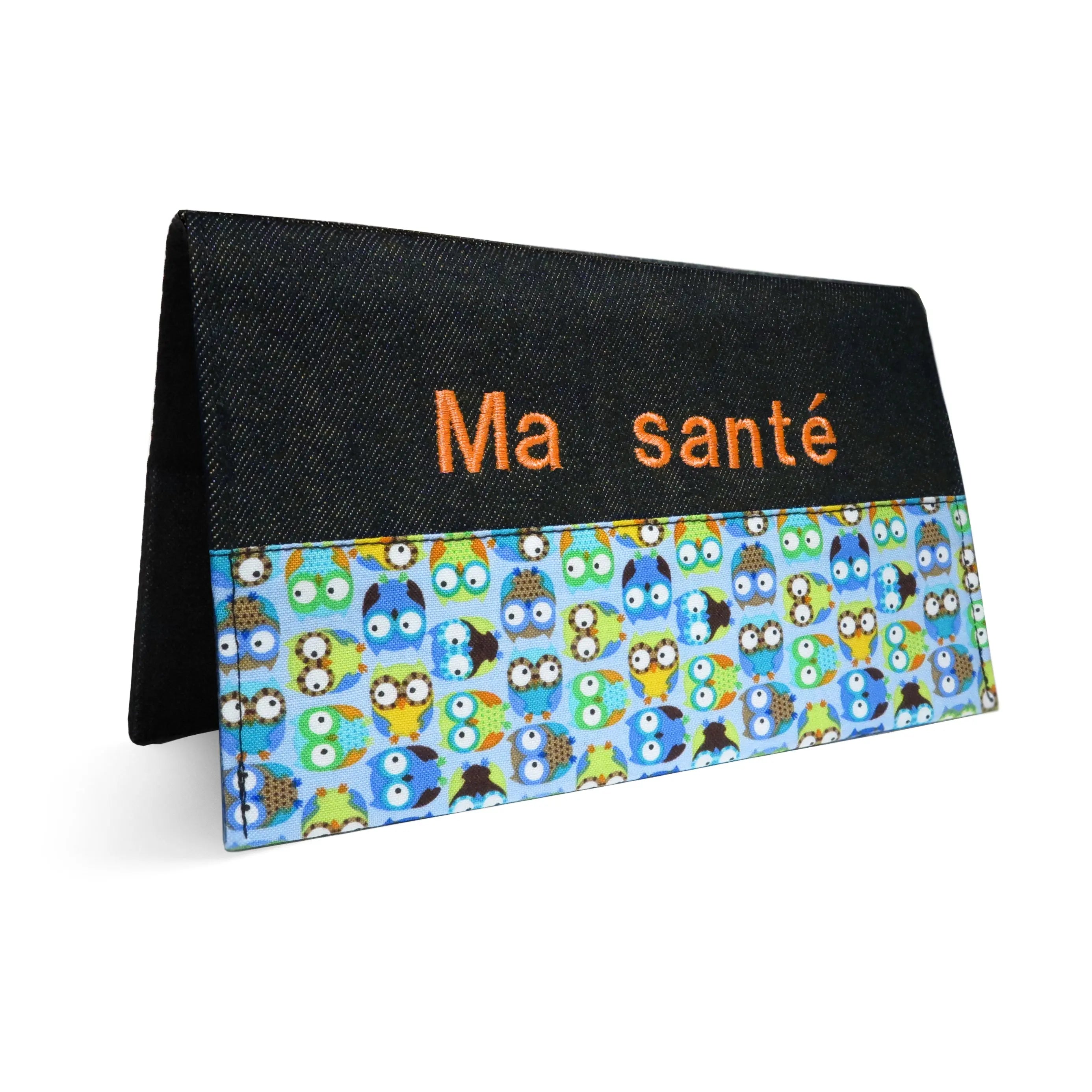 Protège carnet de santé personnalisé Lolikö / Hibou bleu Lolikö