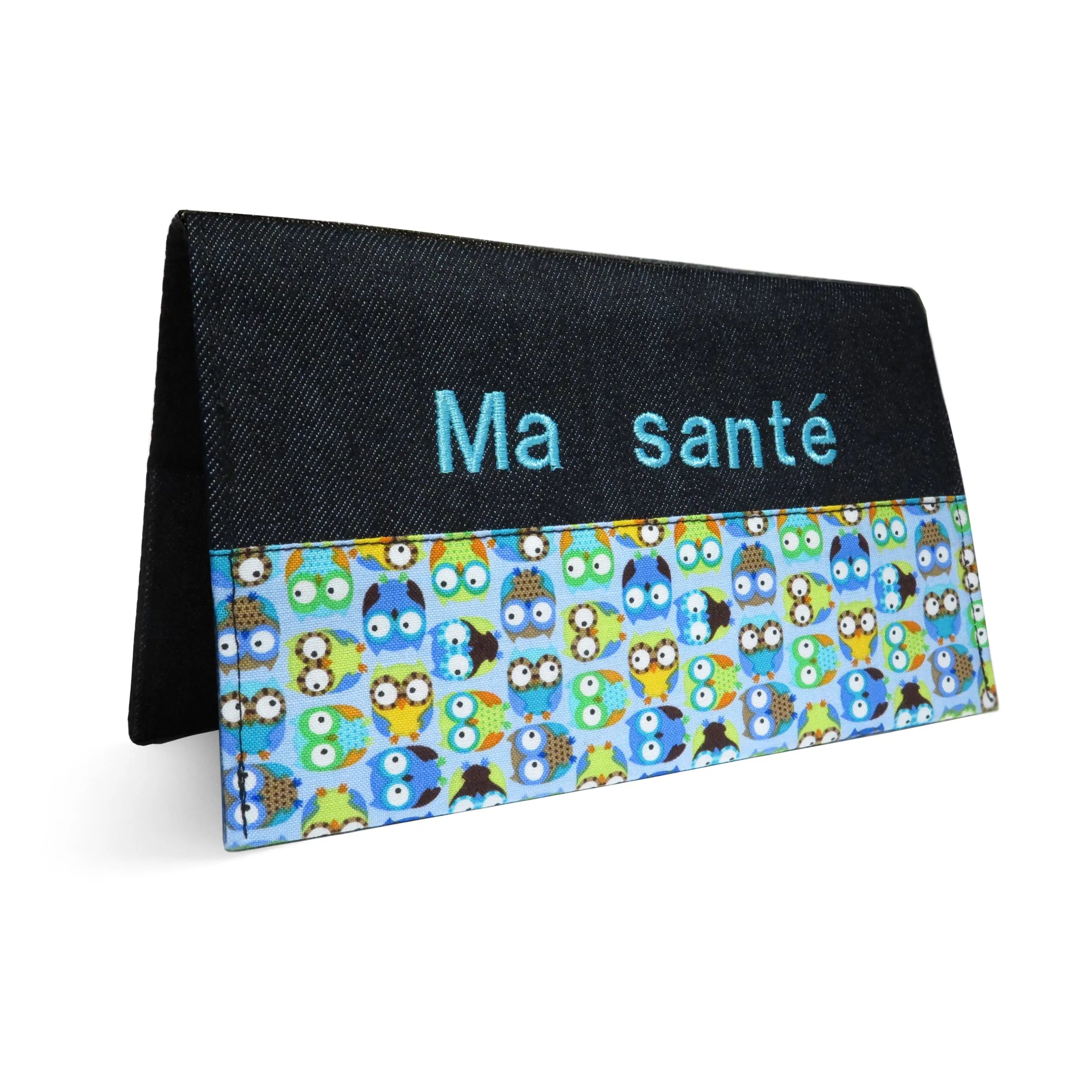 Protège carnet de santé personnalisé Lolikö / Hibou bleu Lolikö