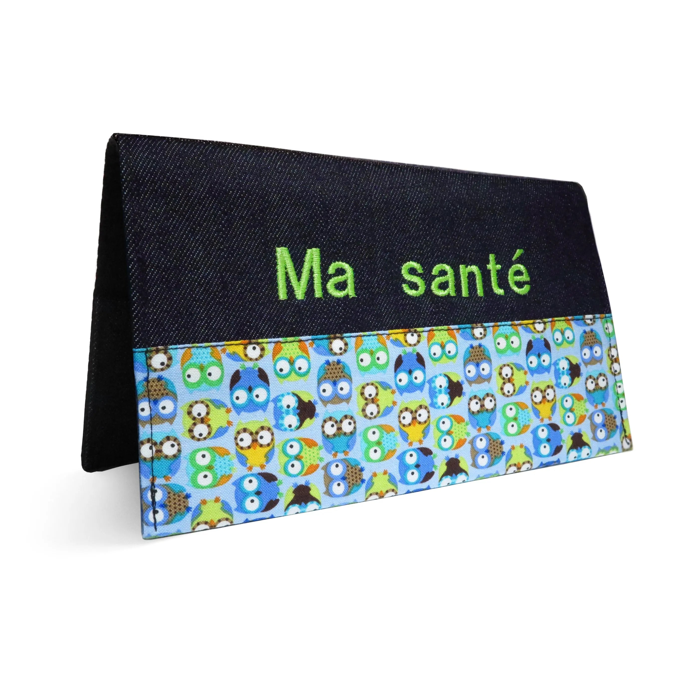 Protège carnet de santé personnalisé Lolikö / Hibou bleu Lolikö