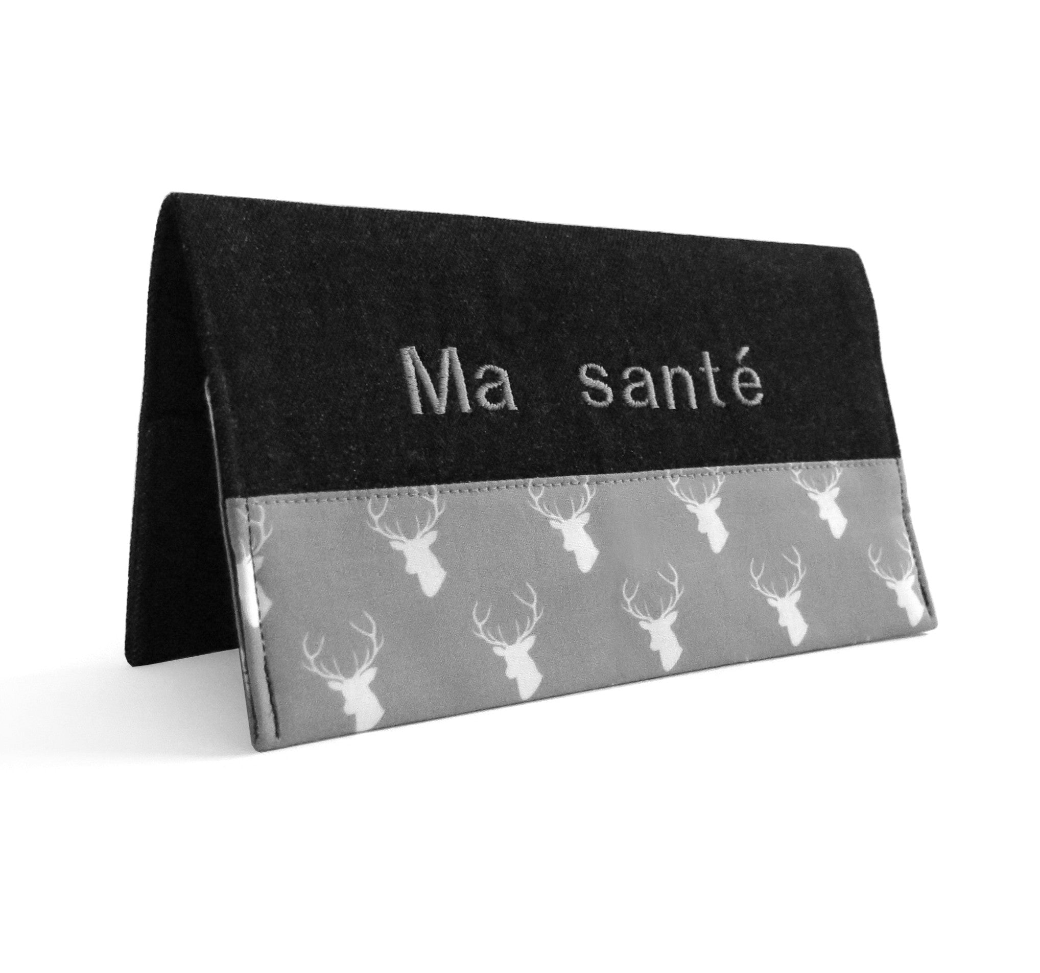 Protège carnet de santé personnalisé Lolikö Chevreuil gris