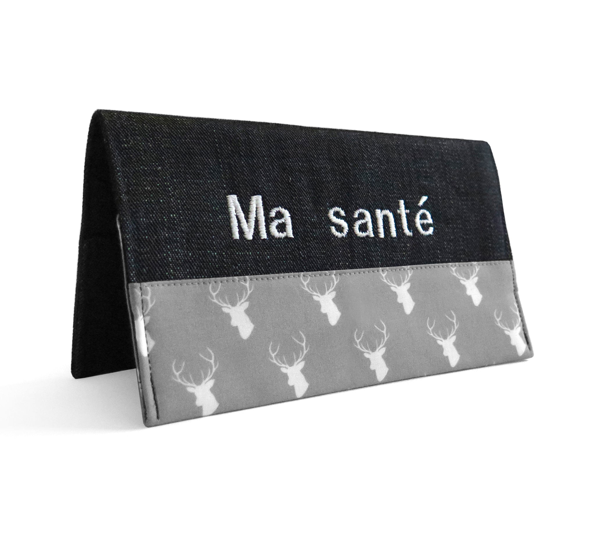 Protège carnet de santé personnalisé Lolikö Chevreuil gris