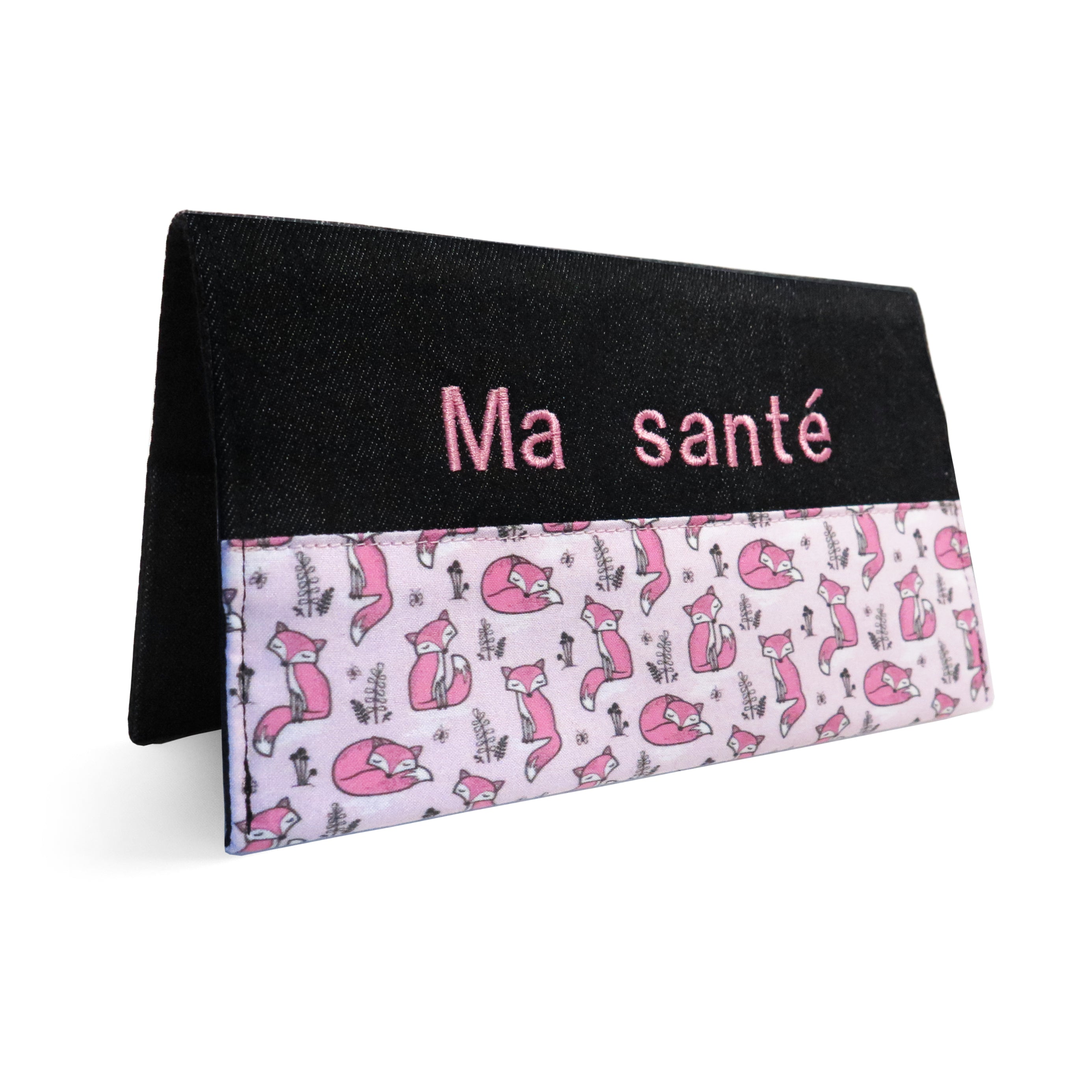 Protège carnet de santé personnalisé Lolikö Renard rose
